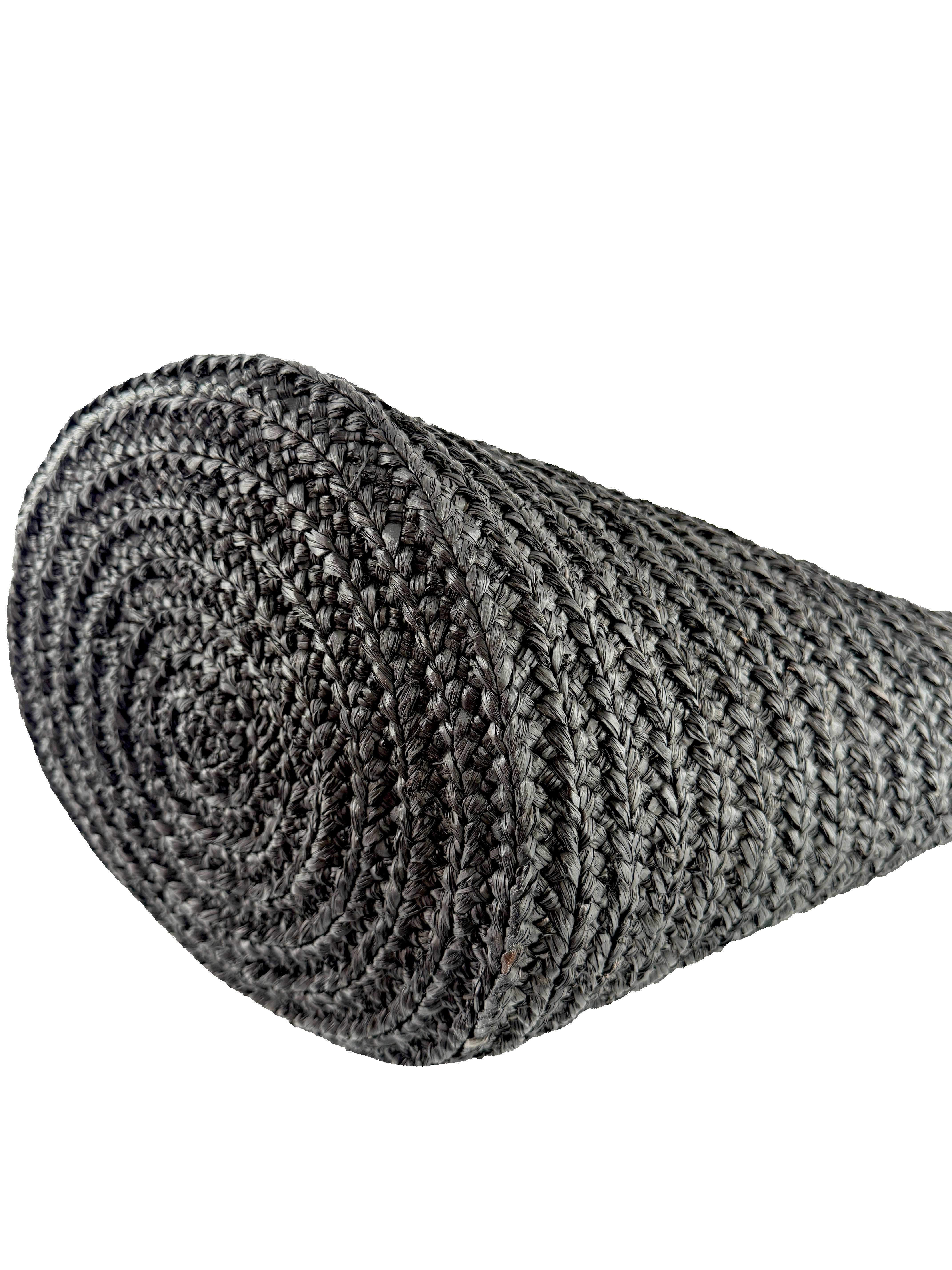 Saint Laurent black Raffia Panier tote YSL693242-0422 - My Girlfriend's Wardrobe LLC