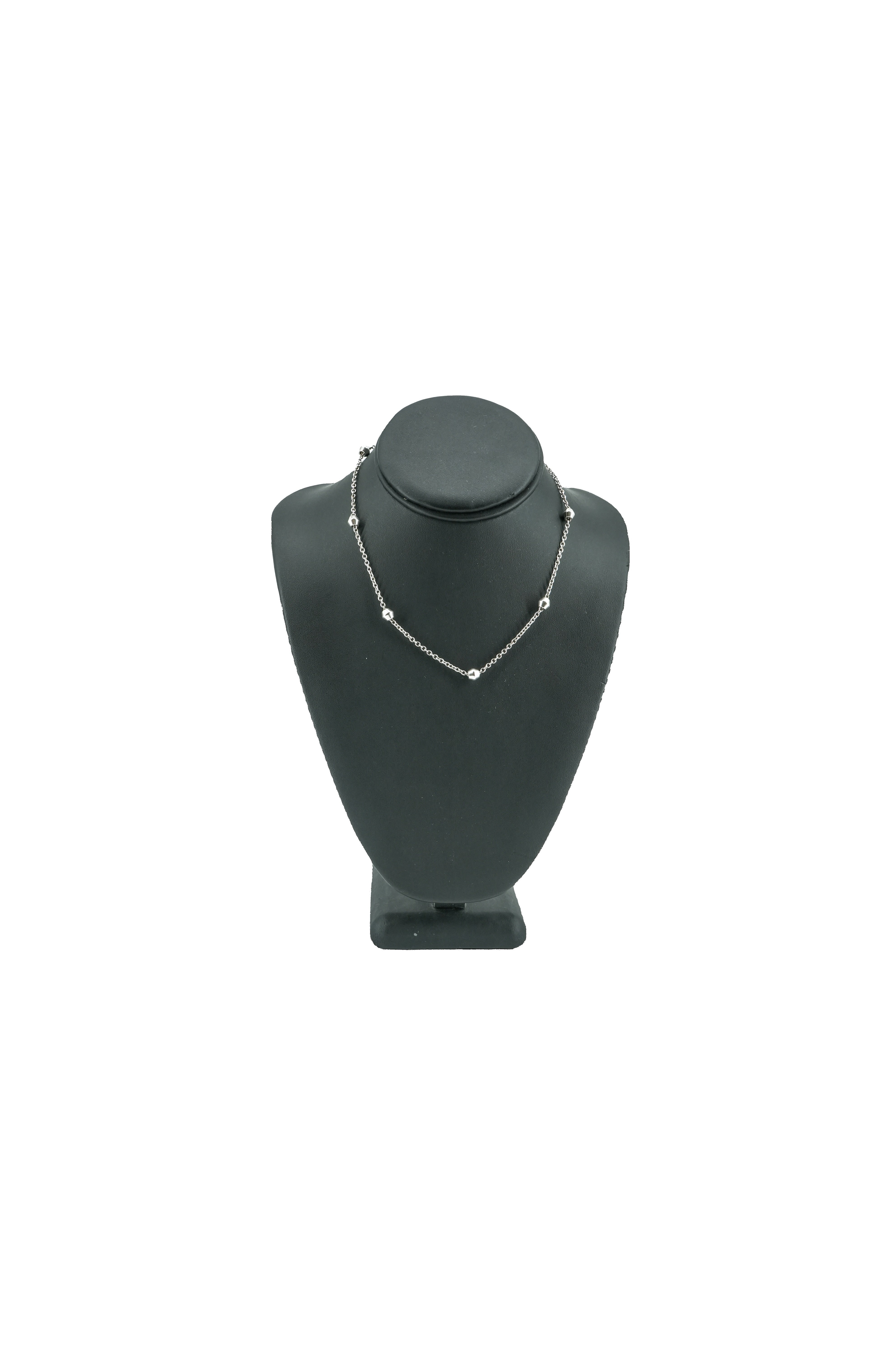 Tiffany & Co sterling silver station necklace