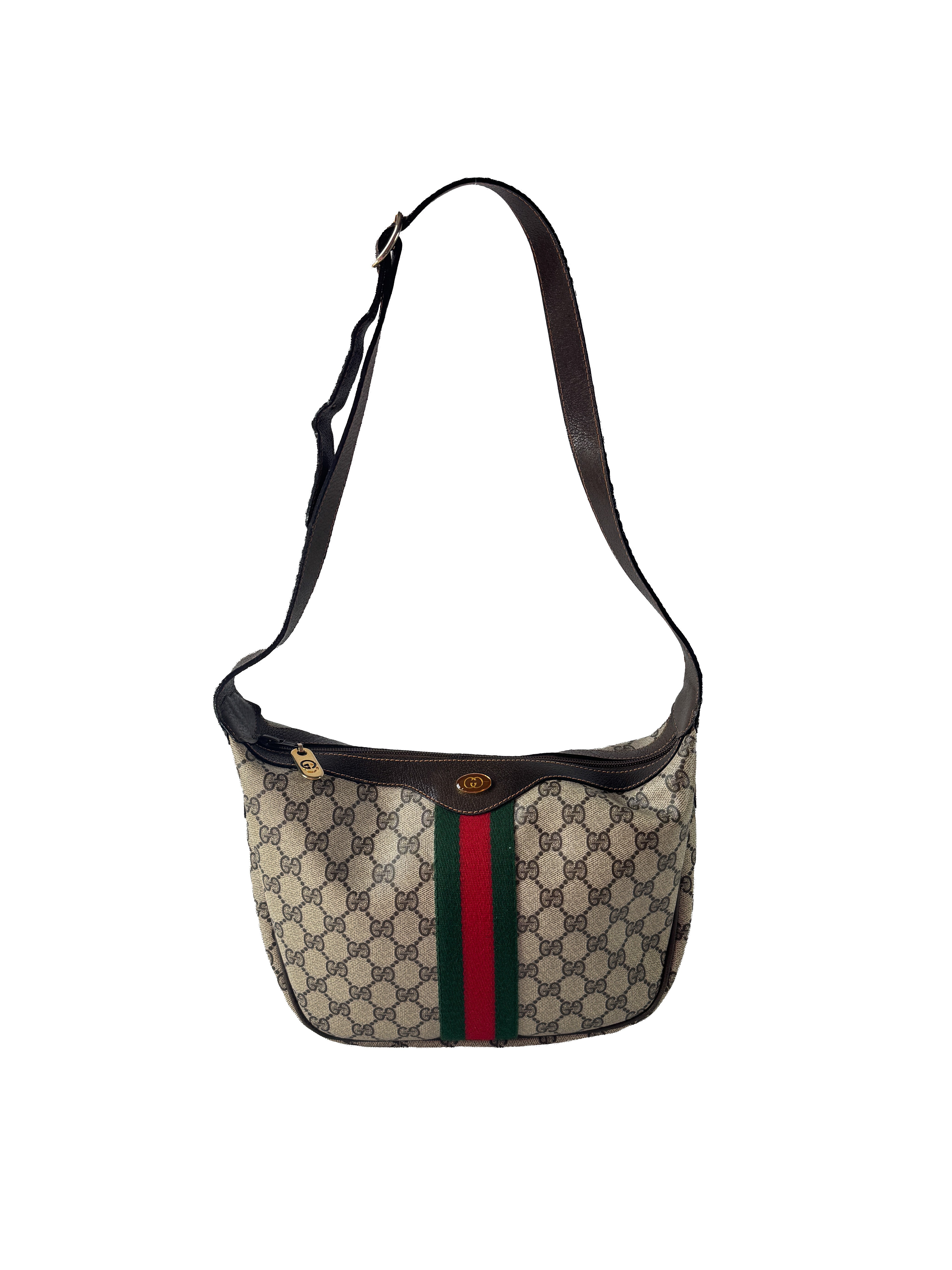 Gucci GG Supreme brown vintage shoulder bag