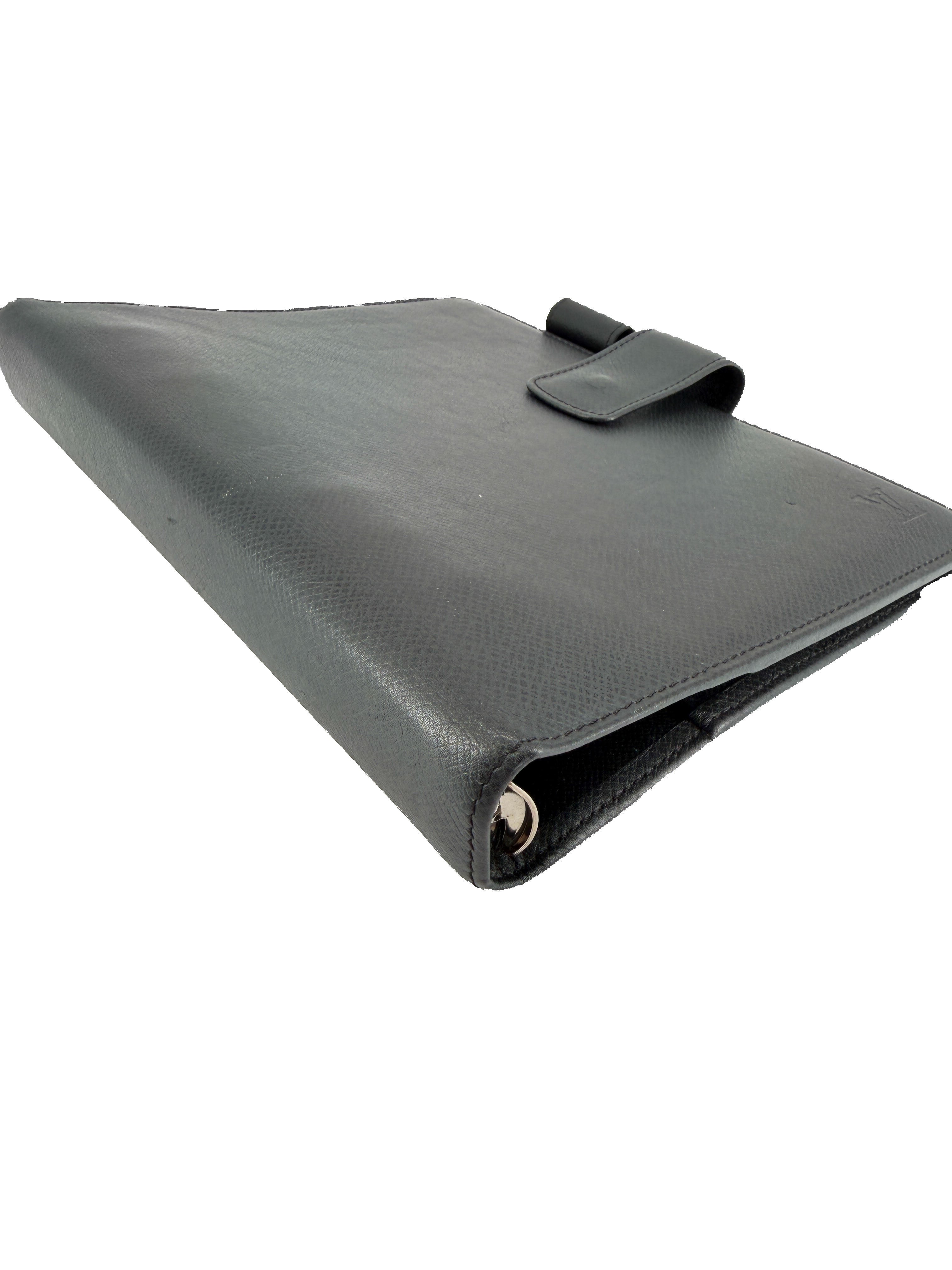 Louis Vuitton black Tiaga agenda cover GM RA3188