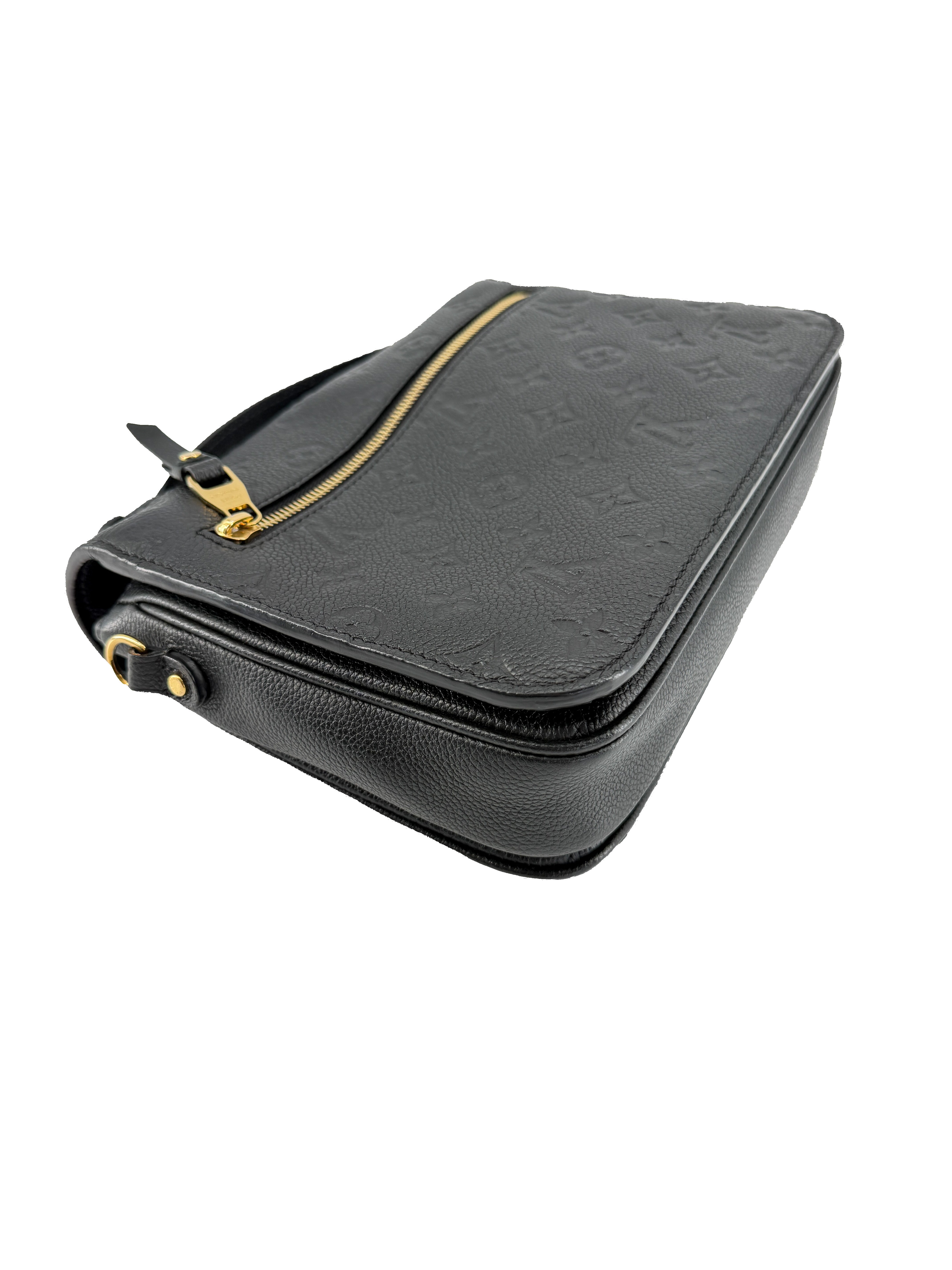 Louis Vuitton black empreinte leather Pochette Metis GI4290