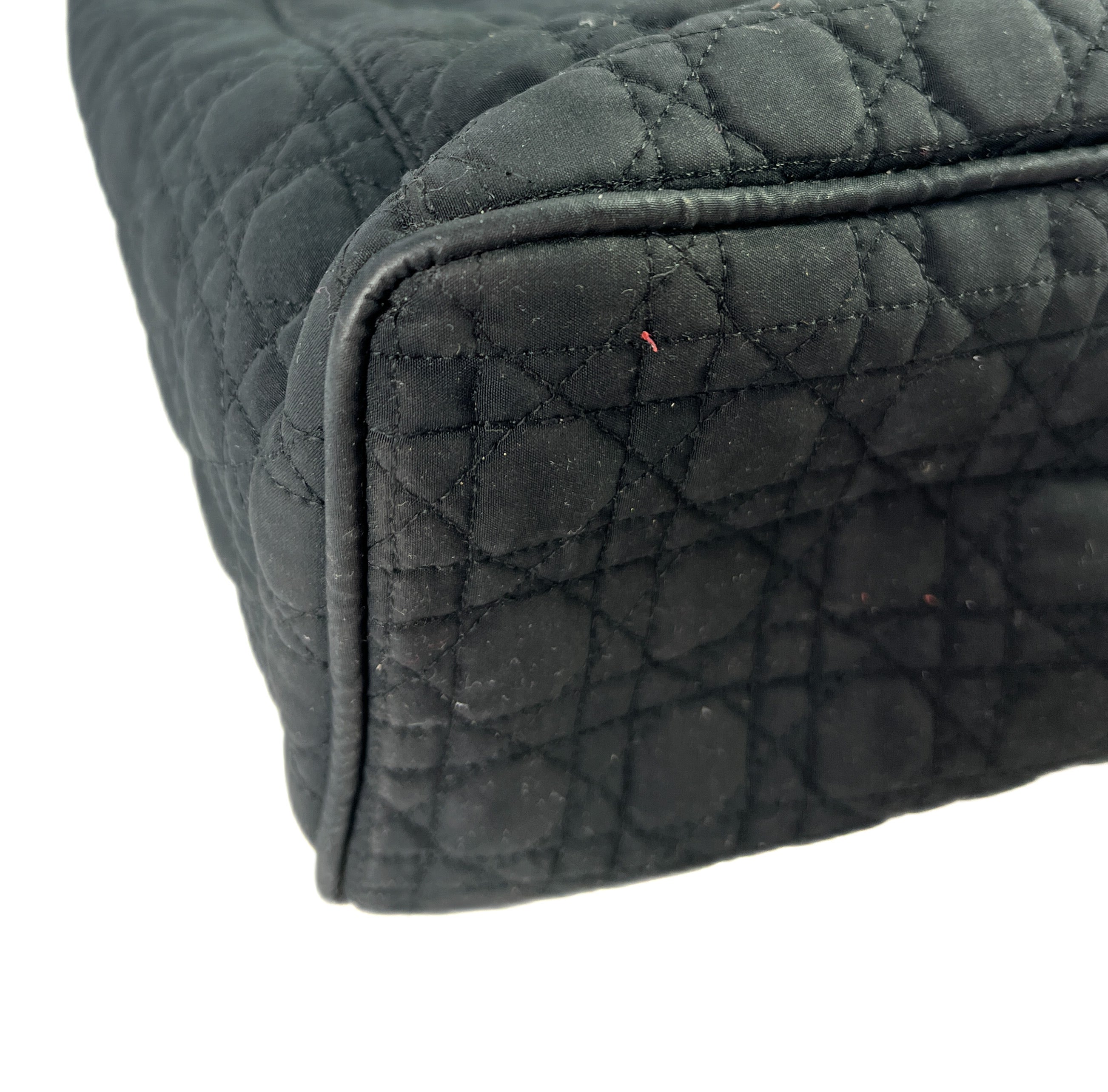 Christian Dior black cloth Lady Dior vintage tote