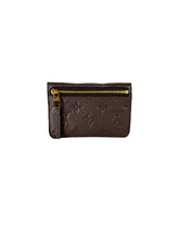 Louis Vuitton brown empreinte leather key pouch TJ1166
