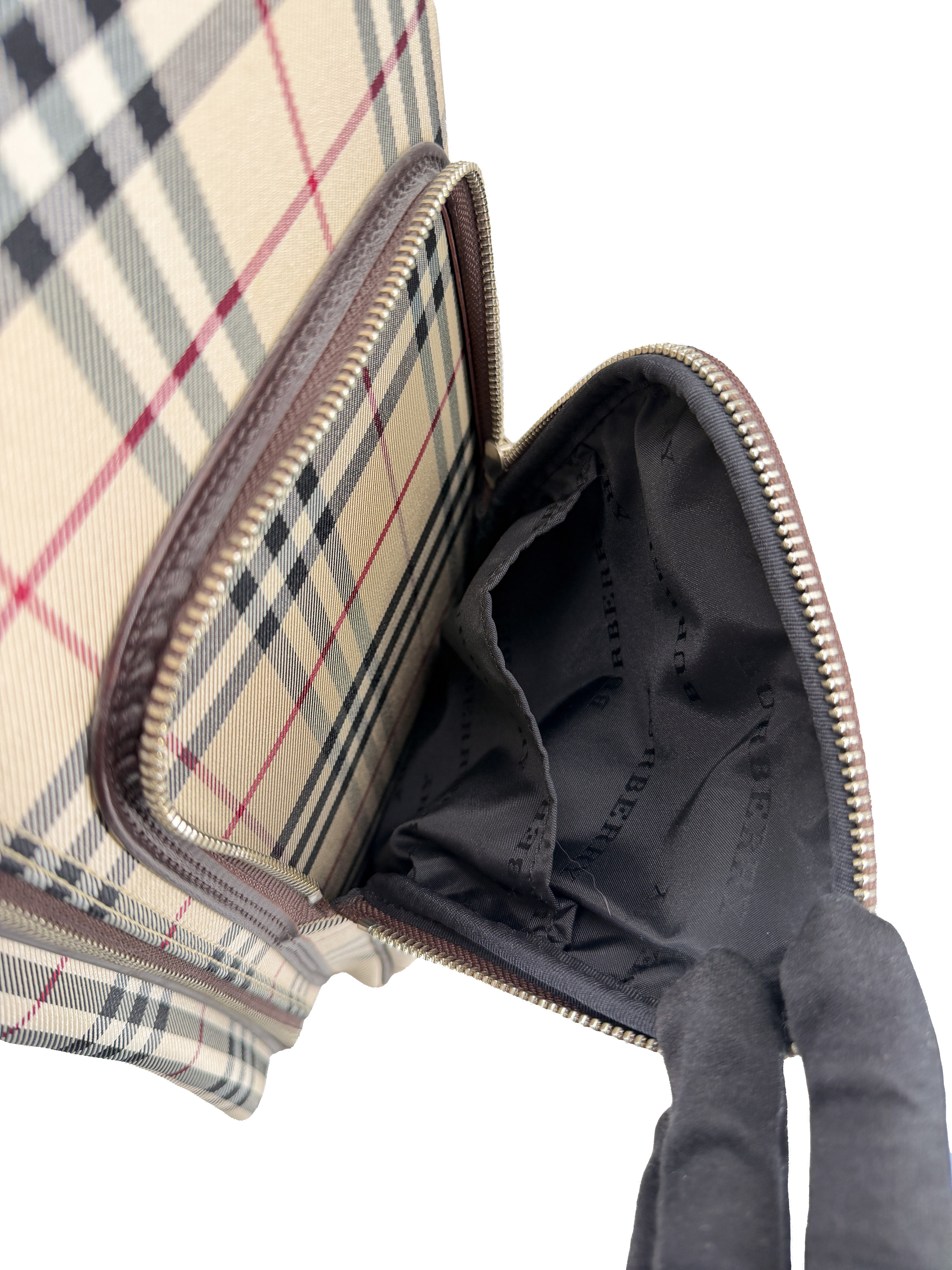 Burberry vintage canvas check small suitcase