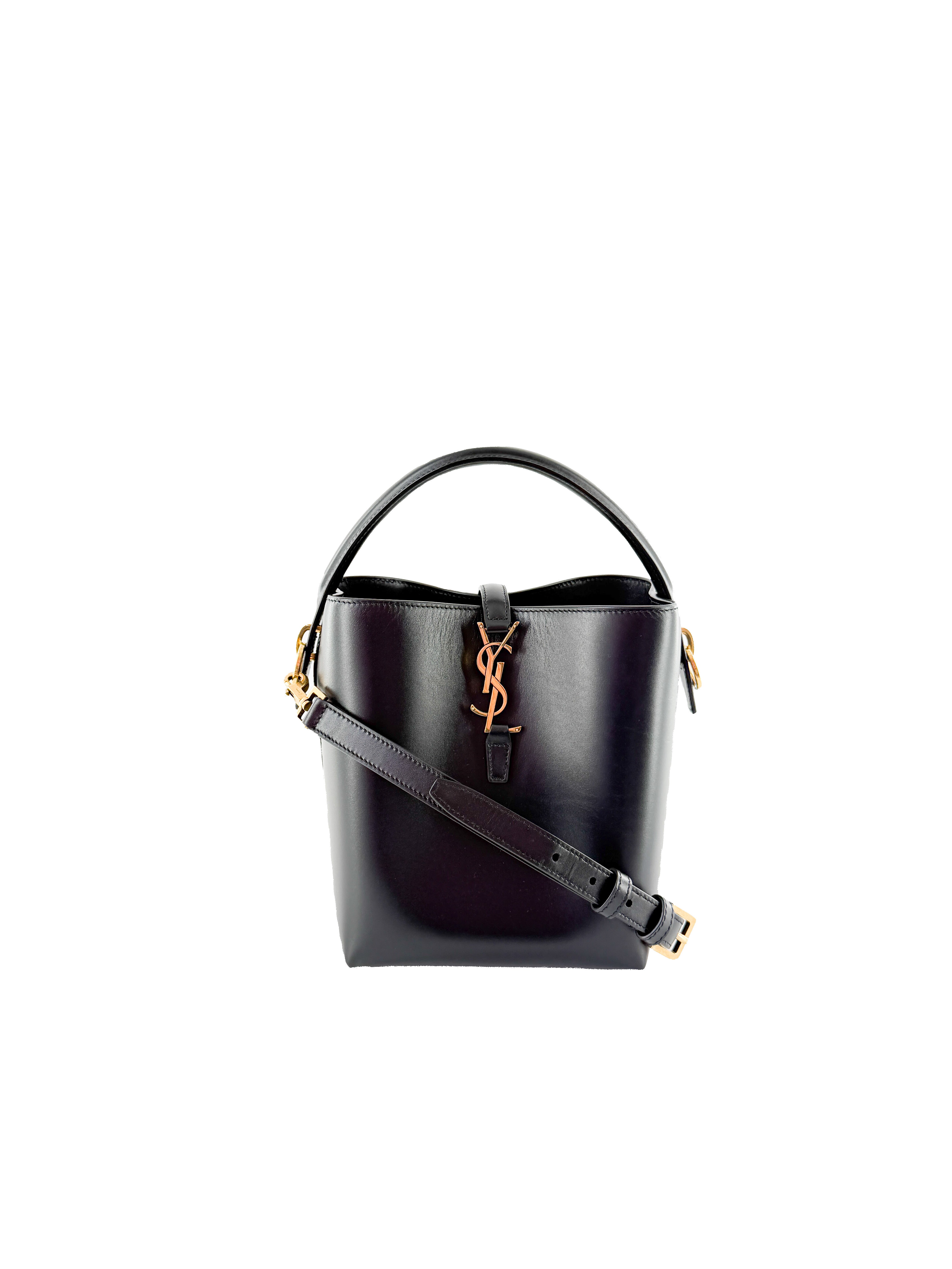 Saint Laurent black leather Le 37 bucket bag BRS749036-0325