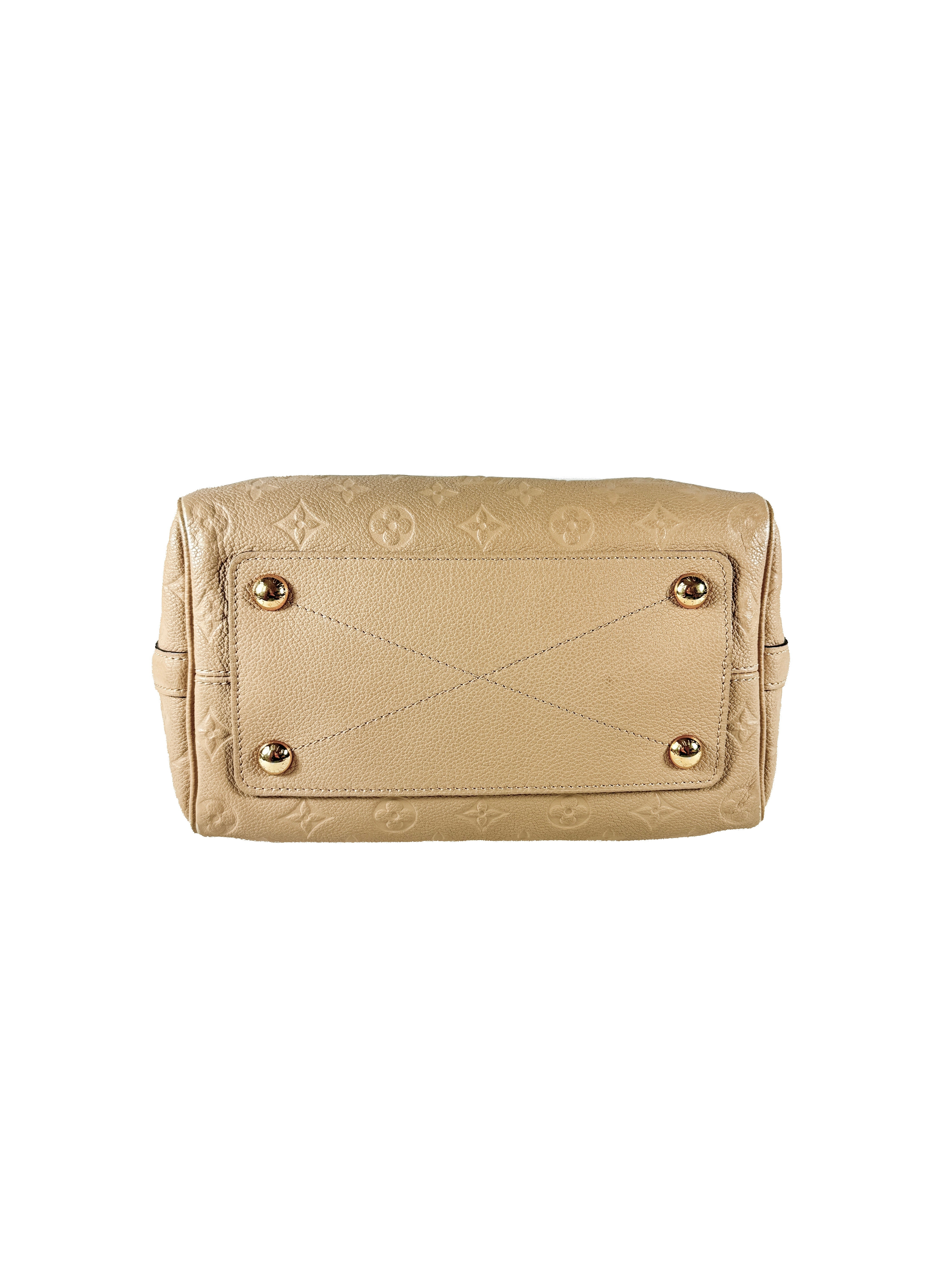 Louis Vuitton monogram beige empreinte speedy 25 bandouliere DU1165