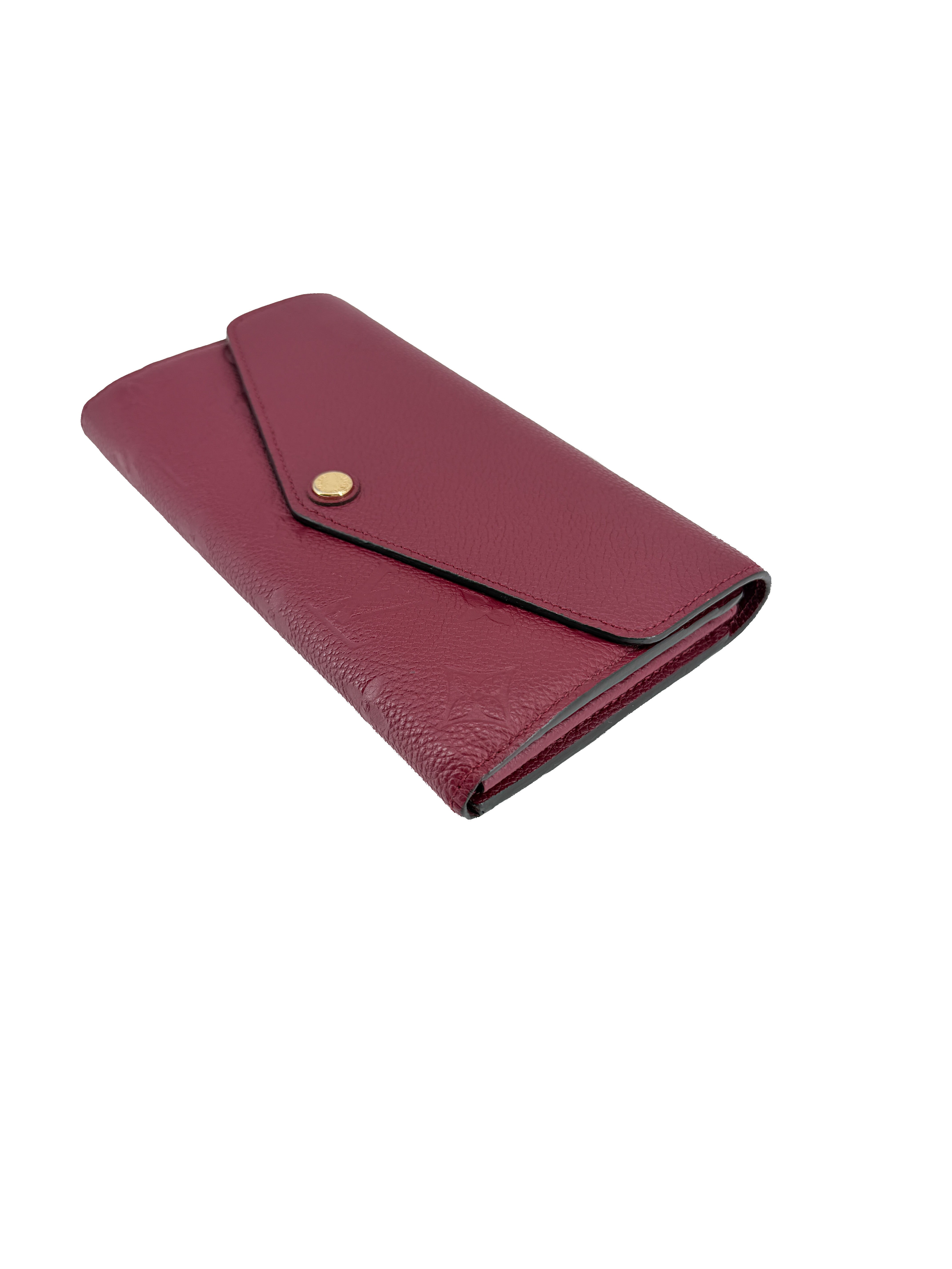 Louis Vuitton monogram empreinte berry Sarah wallet CA0128