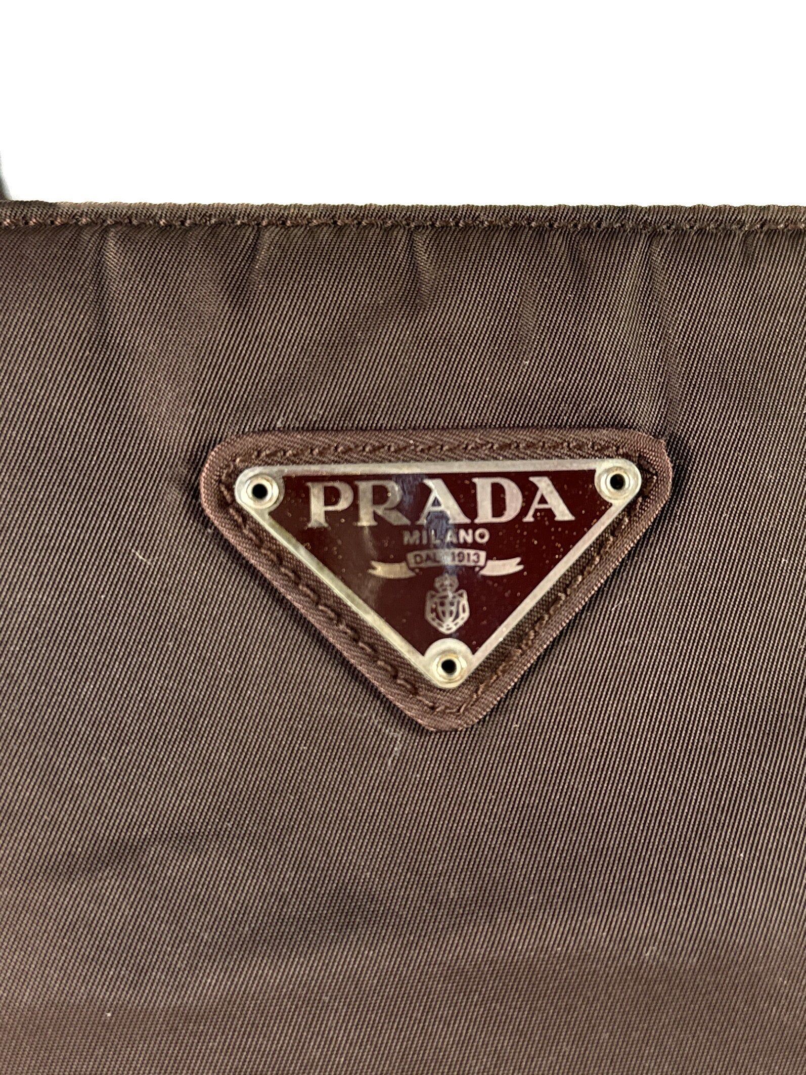 Prada brown nylon tote **as is**