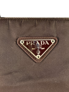Prada brown nylon tote **as is**