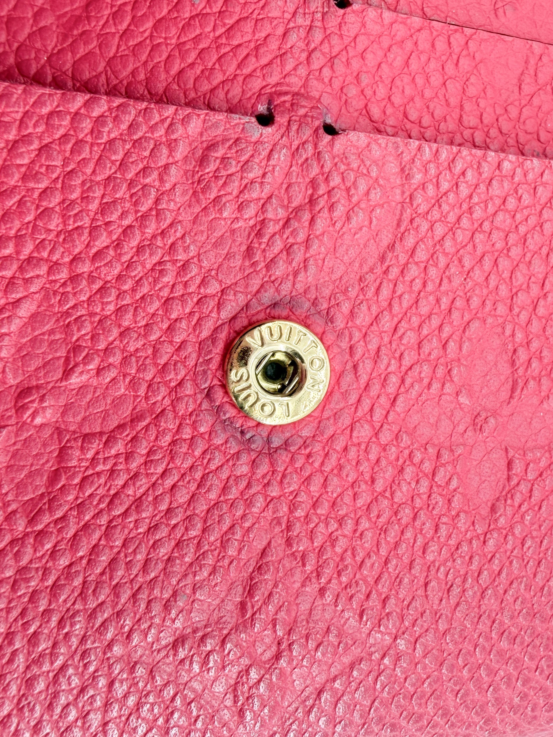 Louis Vuitton pink monogram empreinte Emilie wallet CA2176