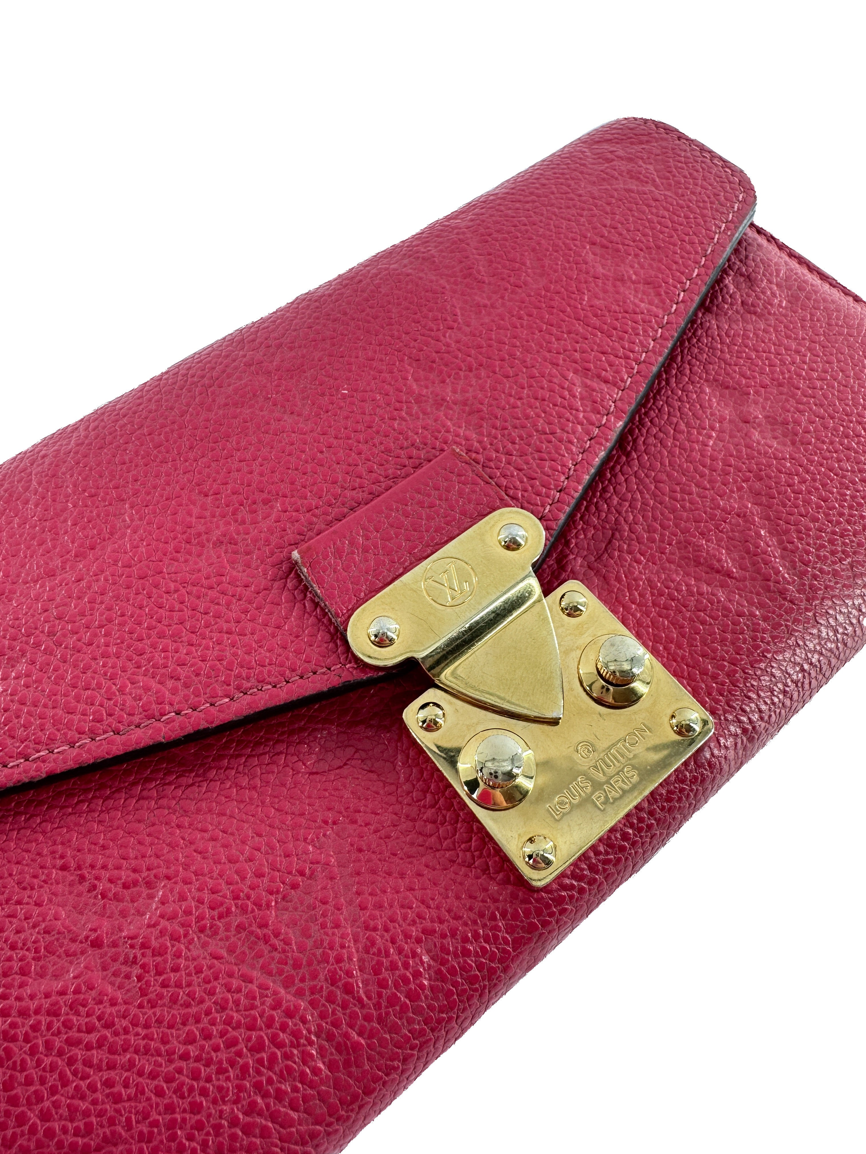 Louis Vuitton monogram Portefeuille wallet freesia/scarlet CA0198