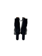 Hermès black leather suede heeled boots size 39 BOX