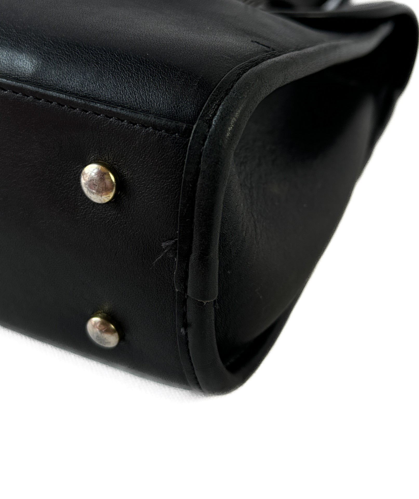 Coach black leather vintage Belmont satchel 9088