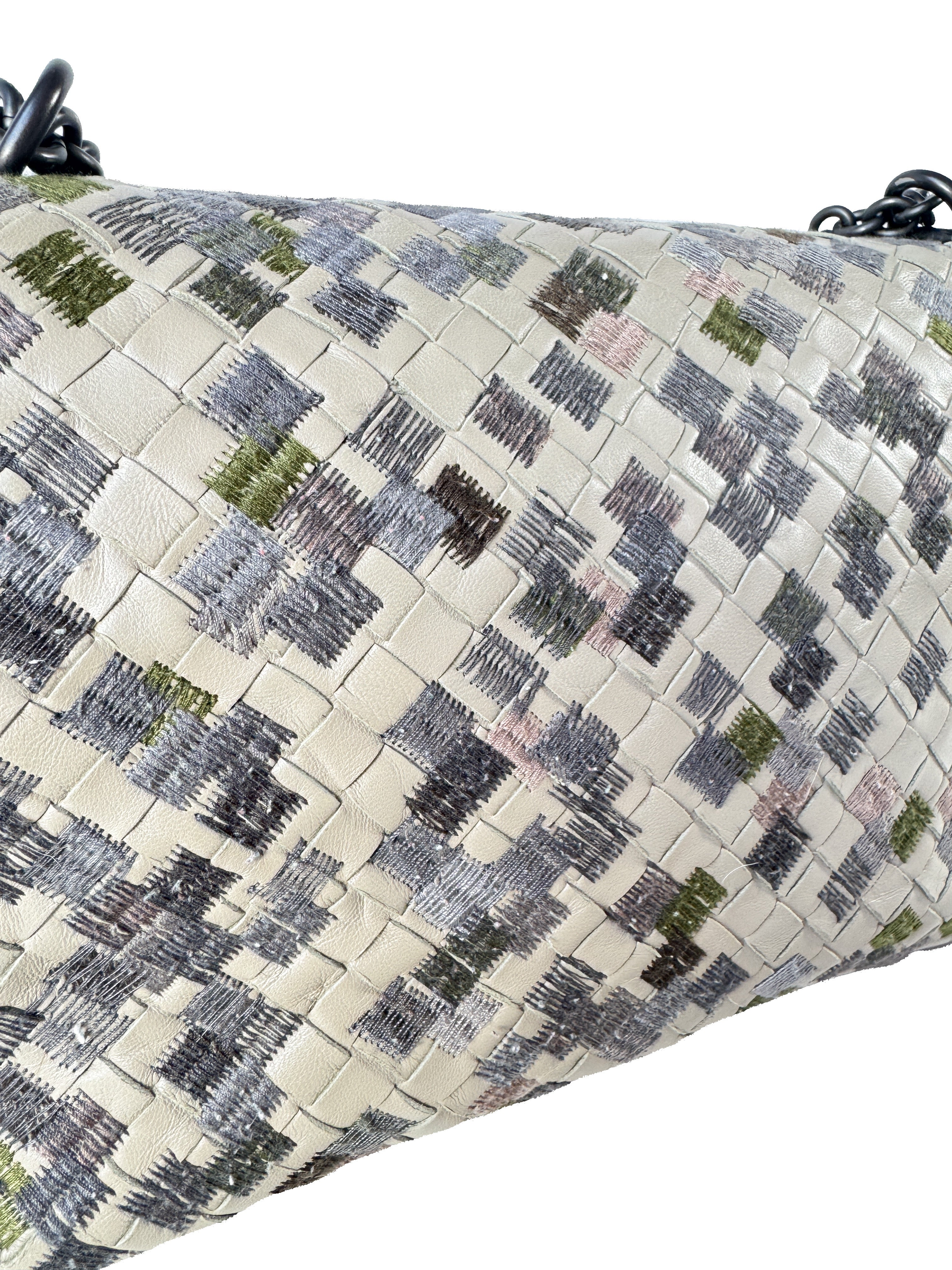 Bottega Veneta Olimpia Intreciatto embroidered shoulder bag
