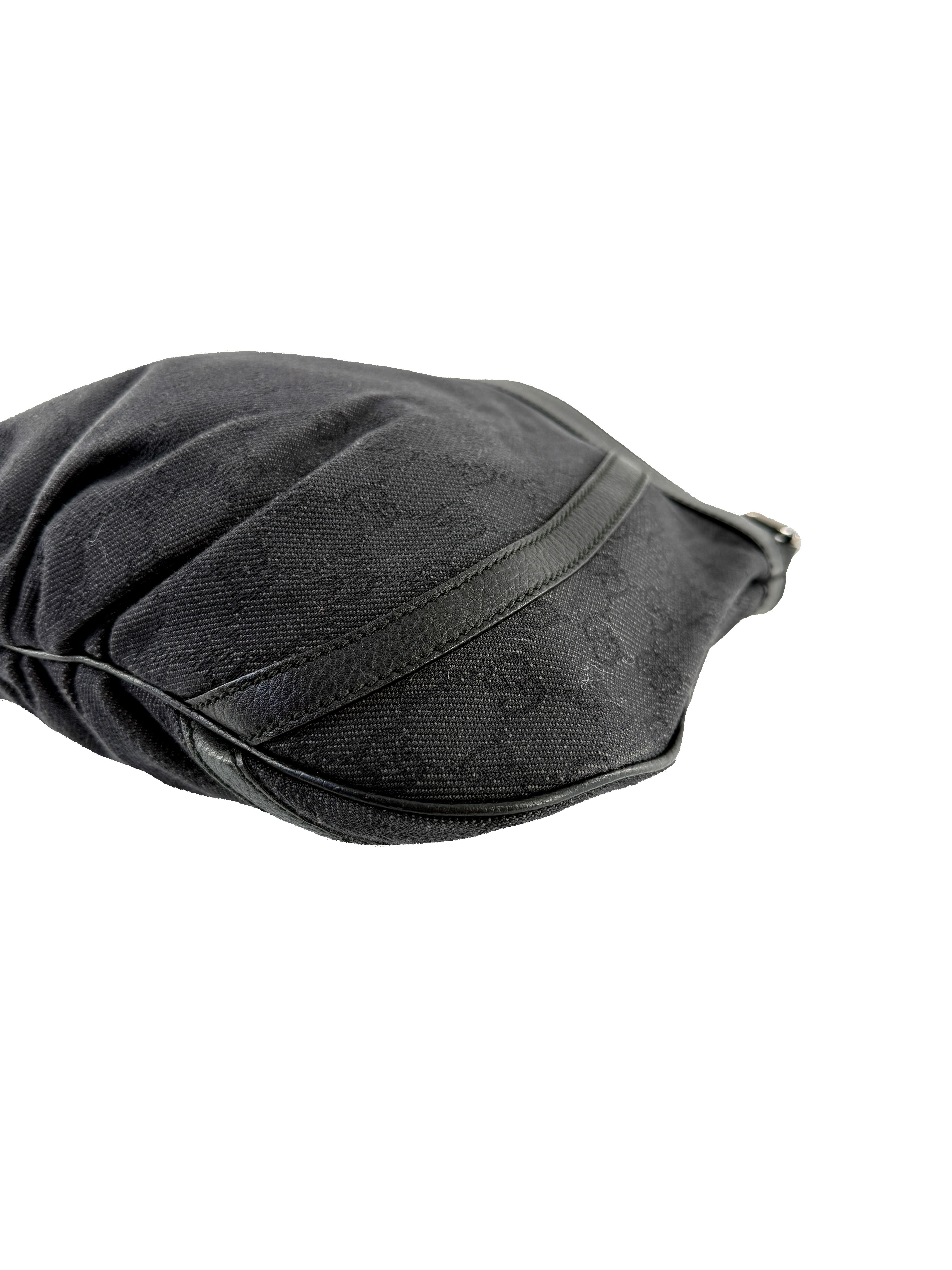 Gucci black signature GG canvas Small Abbey D Ring crossbody 265691 002058