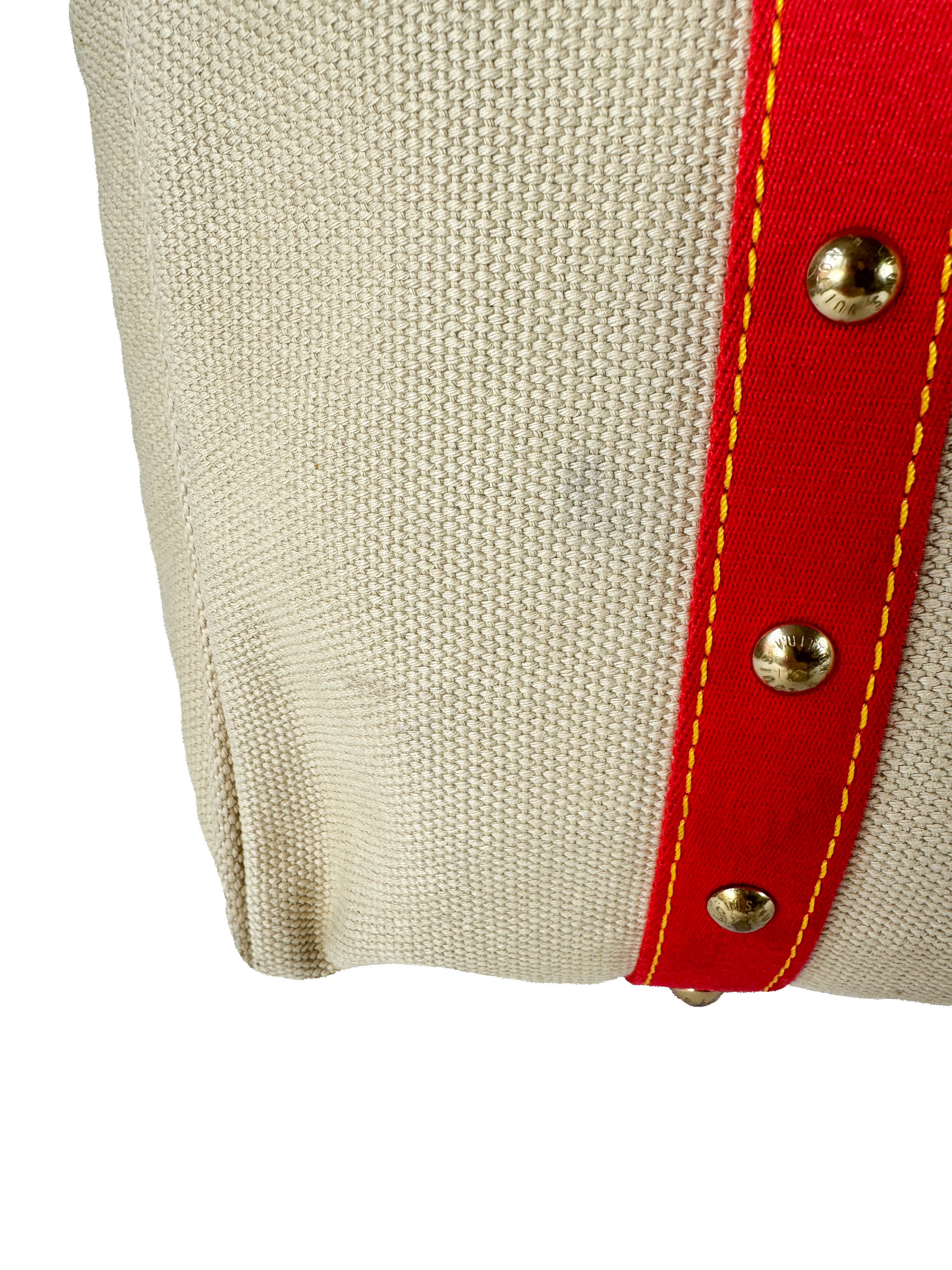 Louis Vuitton cream/red Antigua Cabas GM tote SP0045