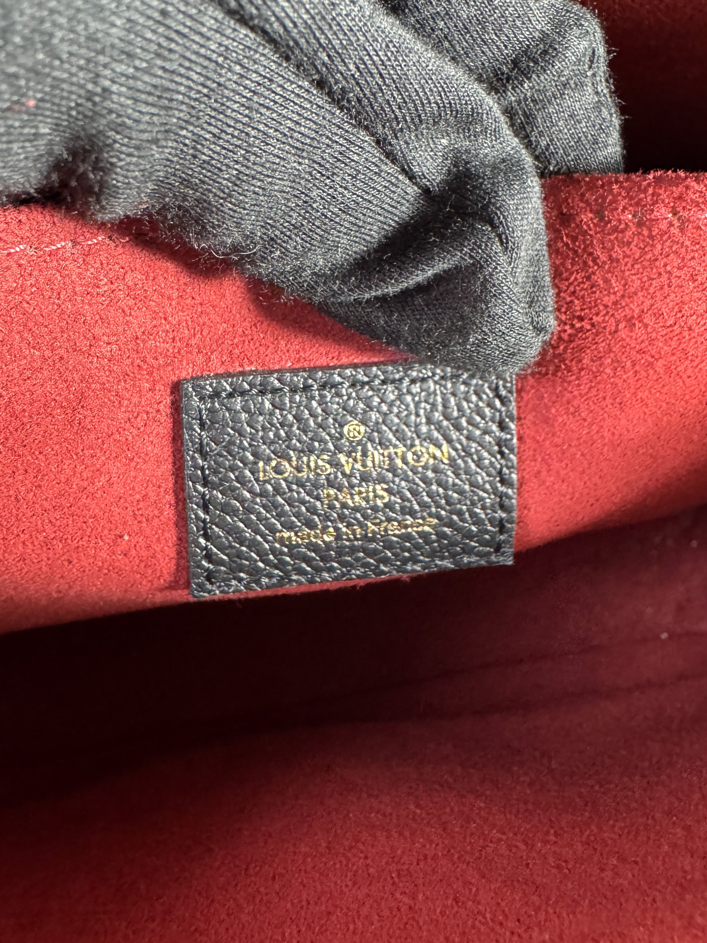 Louis Vuitton black bicolor empreinte giant monogram pochette metis DU5210