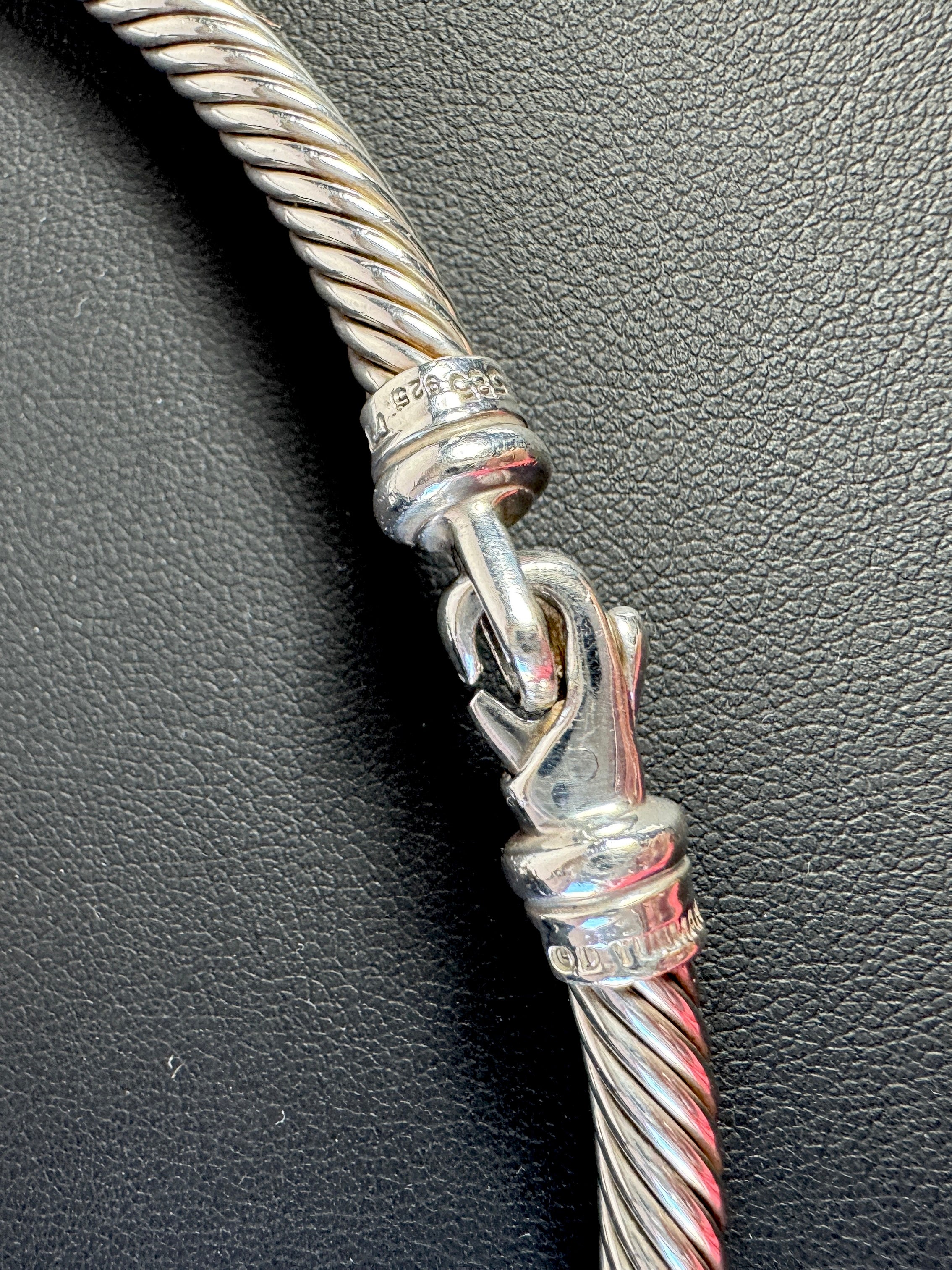 David Yurman metro cable sterling silver 14k gold collar necklace