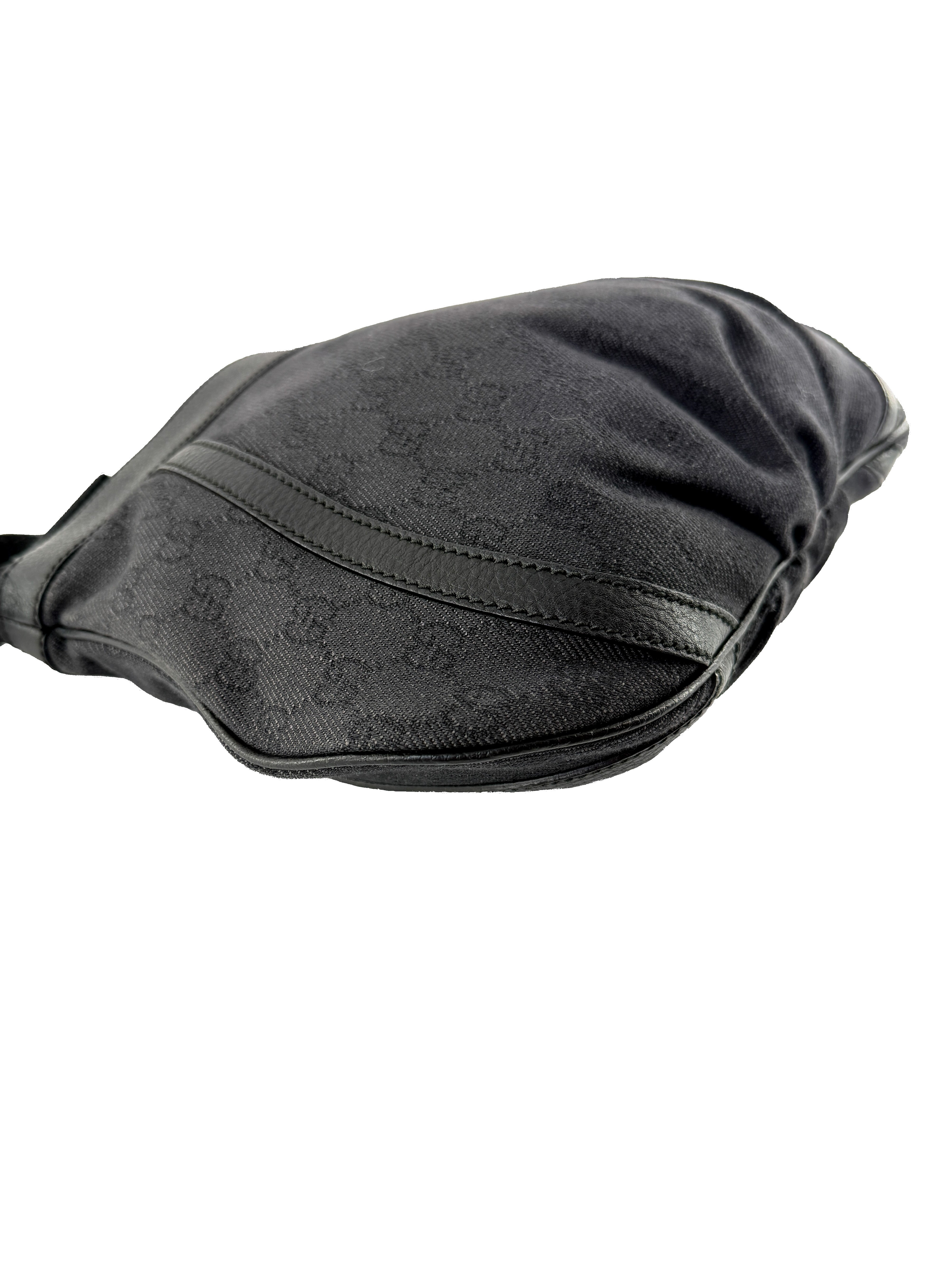 Gucci black signature GG canvas Small Abbey D Ring crossbody 265691 002058