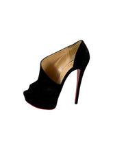 Christian Louboutin black suede Verita 150 booties size 37 **box, as is**