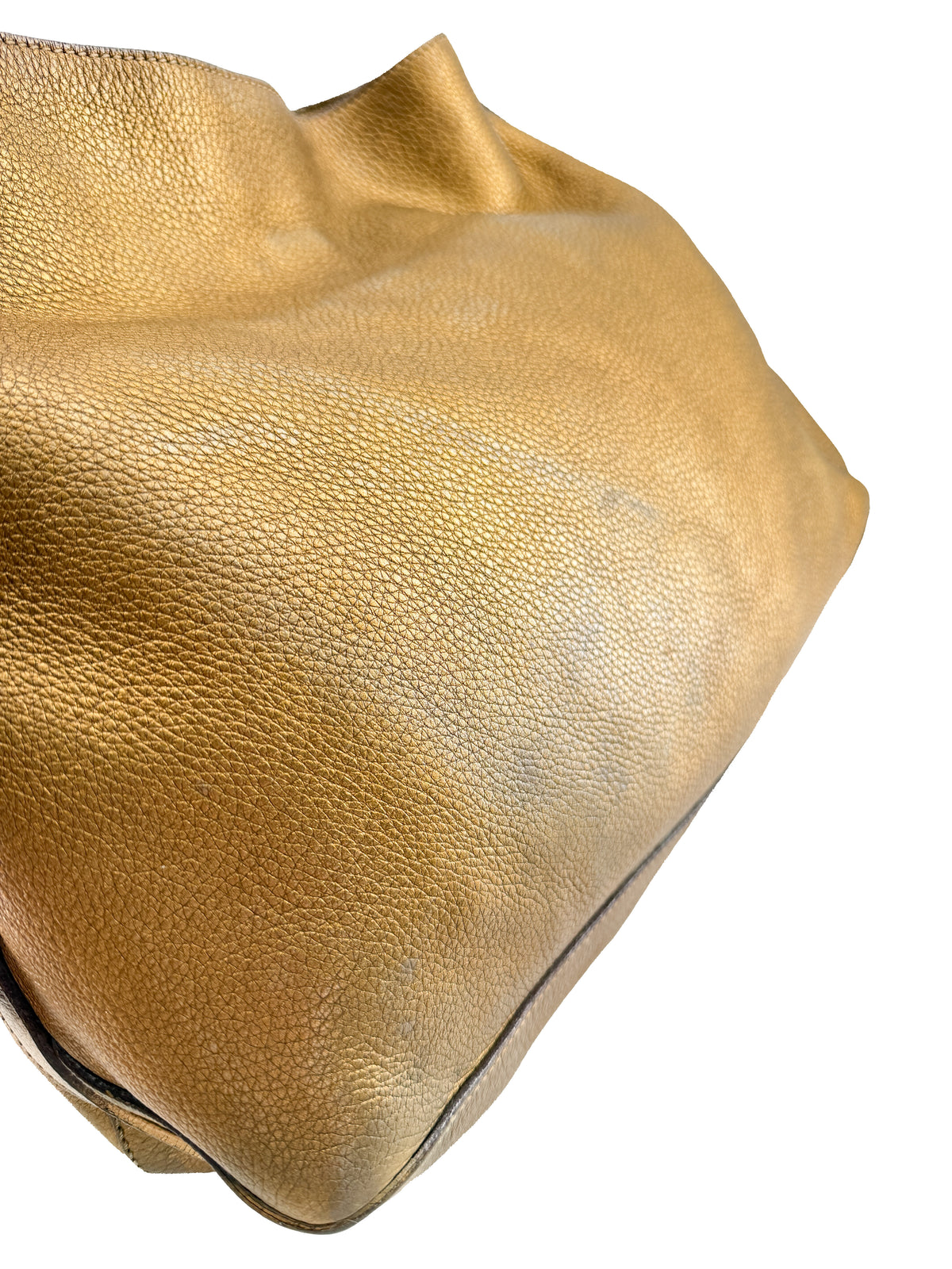 Prada gold metallic leather shoulder bag *as is*