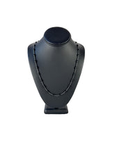 David Yurman sterling silver, black onyx bead necklace