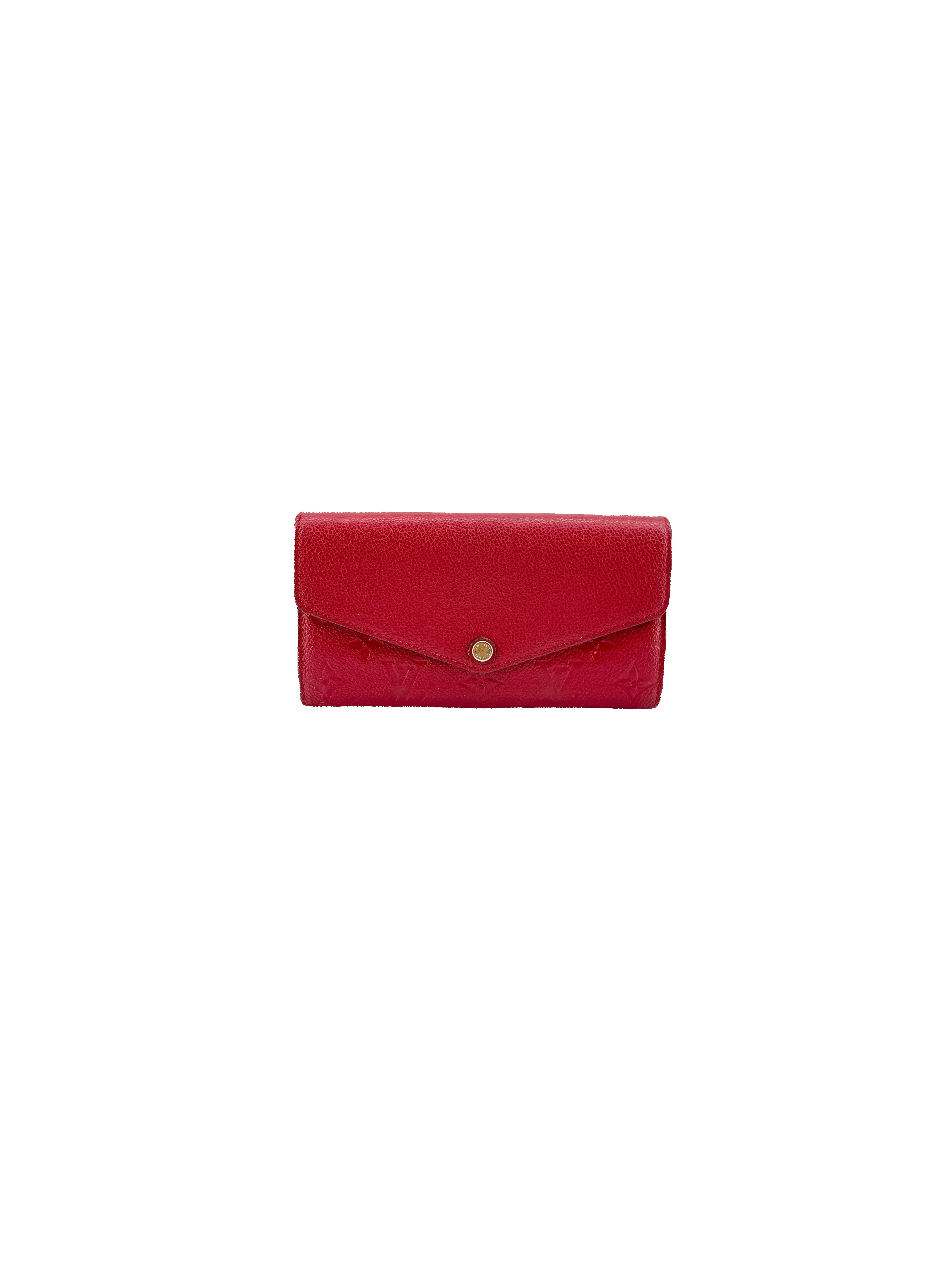 Louis Vuitton monogram empreinte red Sarah wallet CA2146