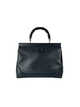 Gucci black Bamboo Bold top handle tote 296860502752