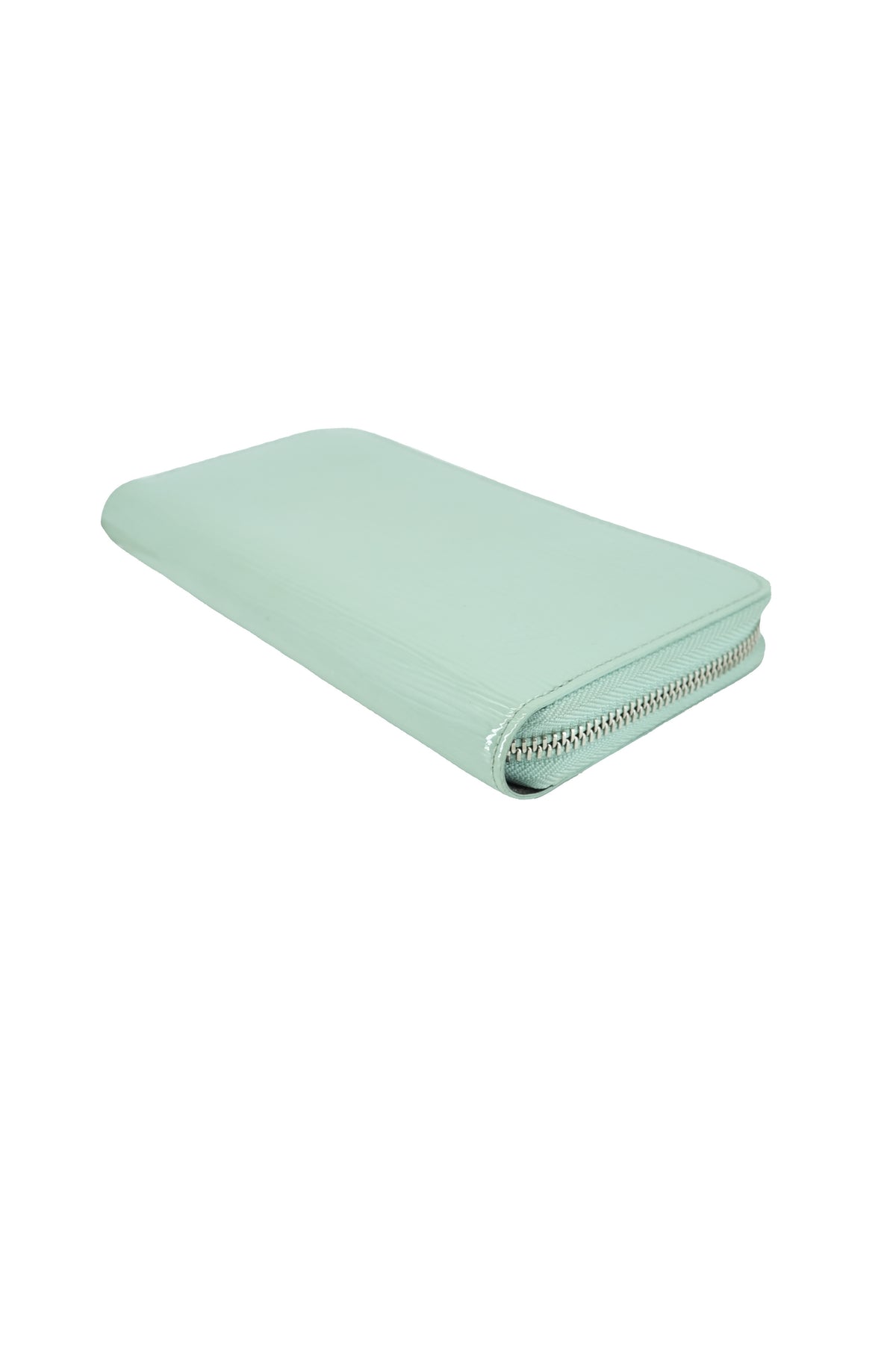 Louis Vuitton light green epi electric wallet CA0162