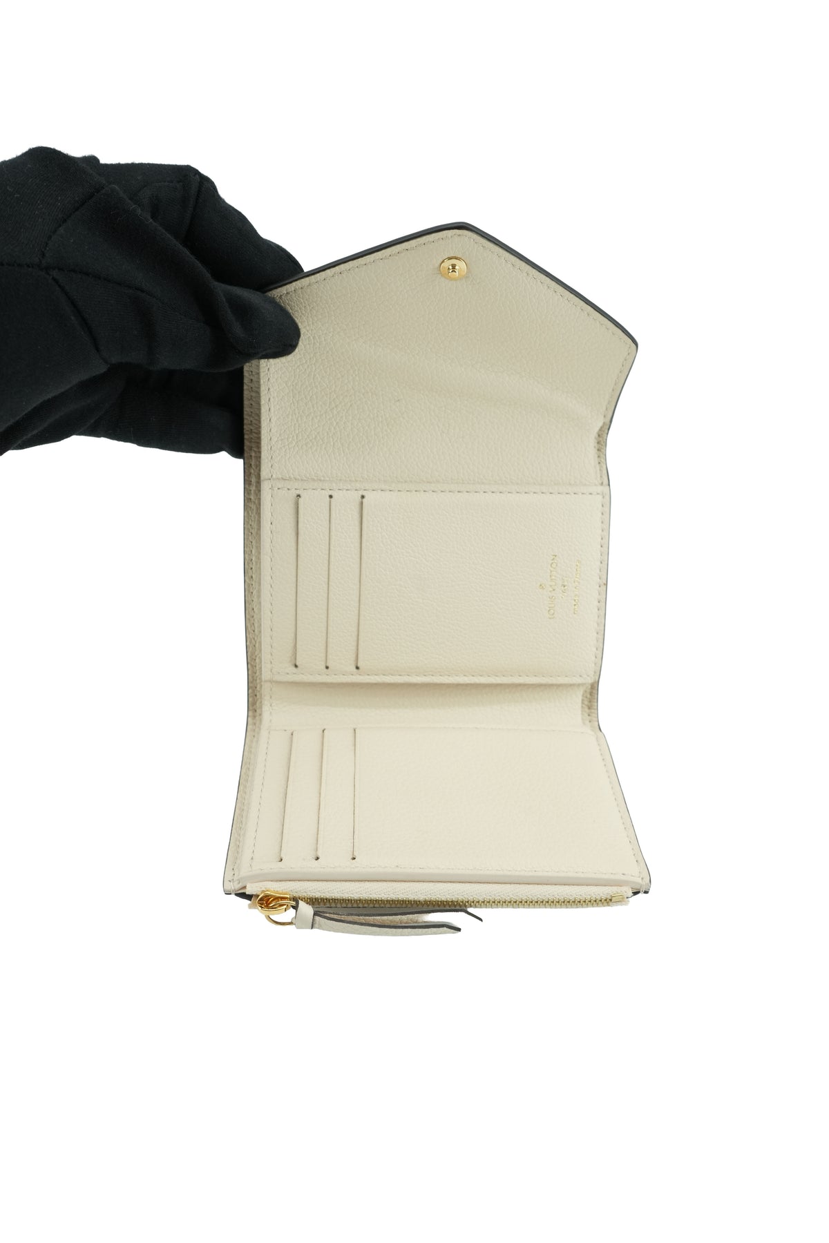 Louis Vuitton cream empreinte Victorine wallet NFC