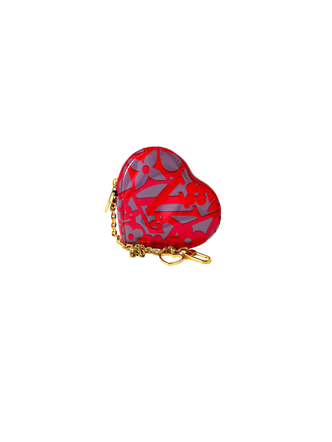 Louis Vuitton patent sweet monogram coeur heart coin purse TS4183