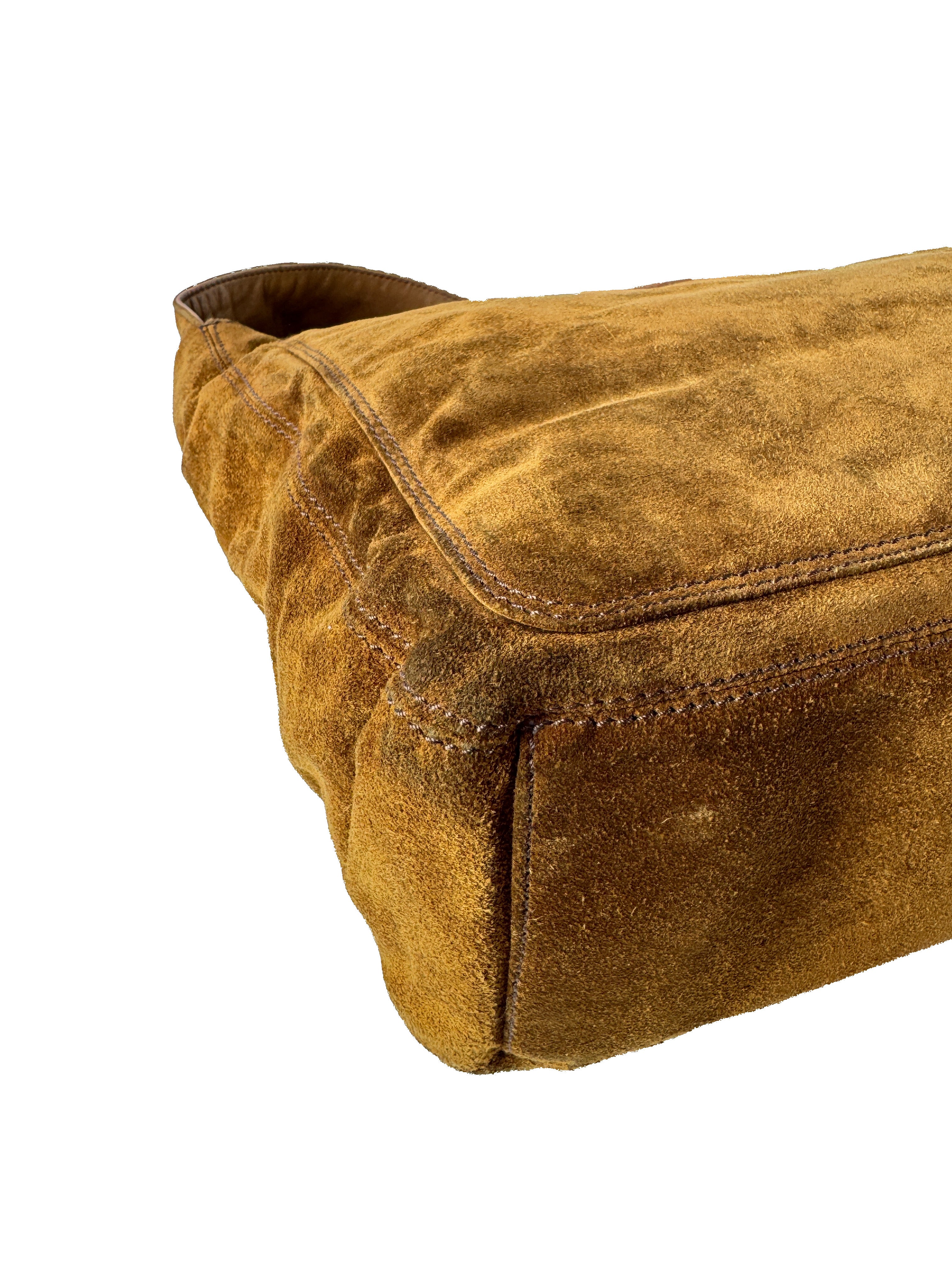 Chanel brown suede CC logo tassel bag 5009482