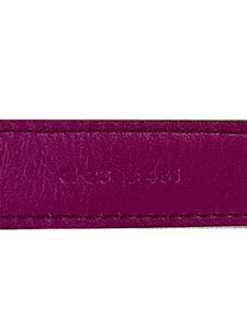 Salvatore Ferragamo purple leather Vara bow belt