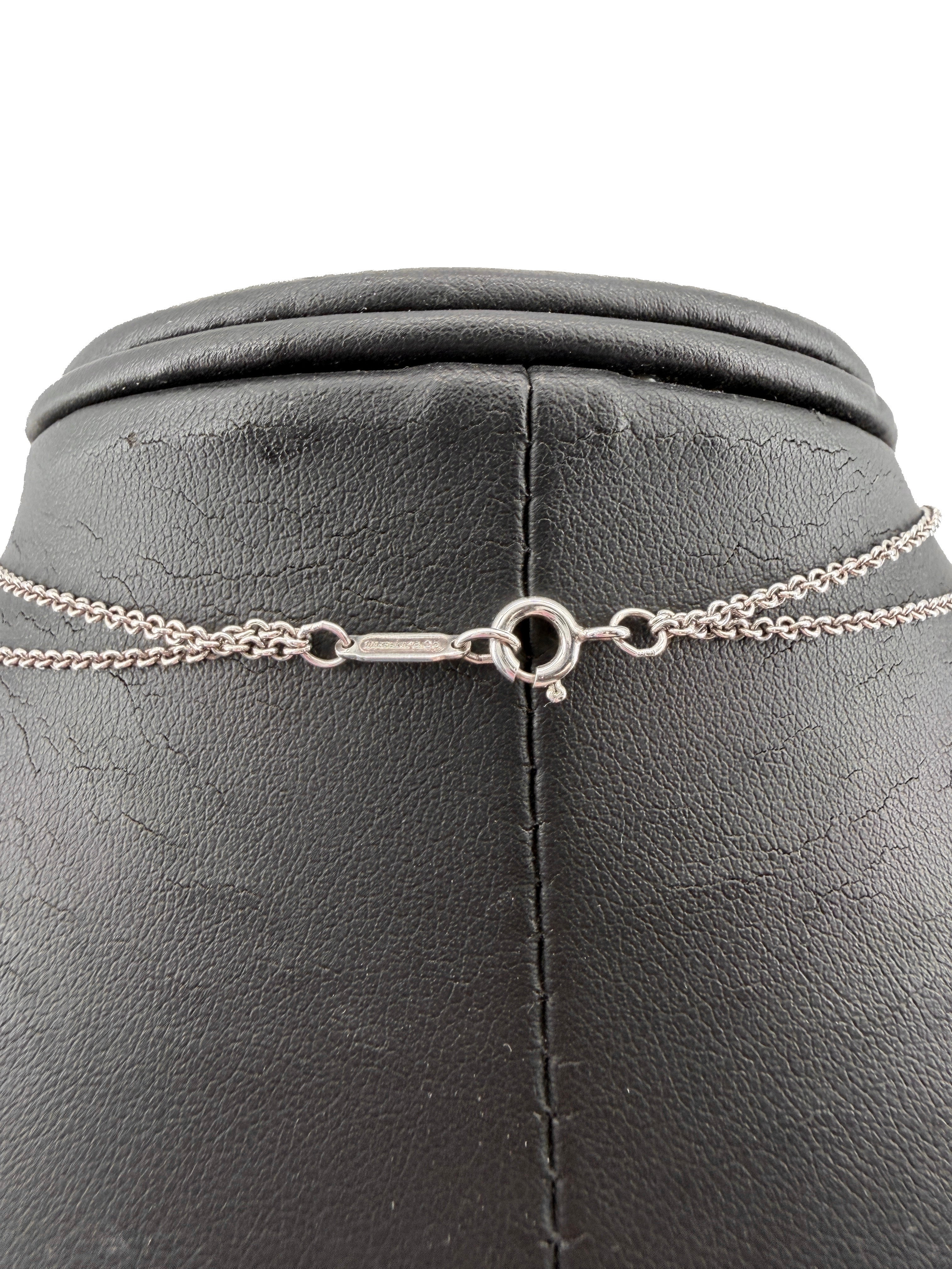 Tiffany & Co sterling silver double strand infinity necklace