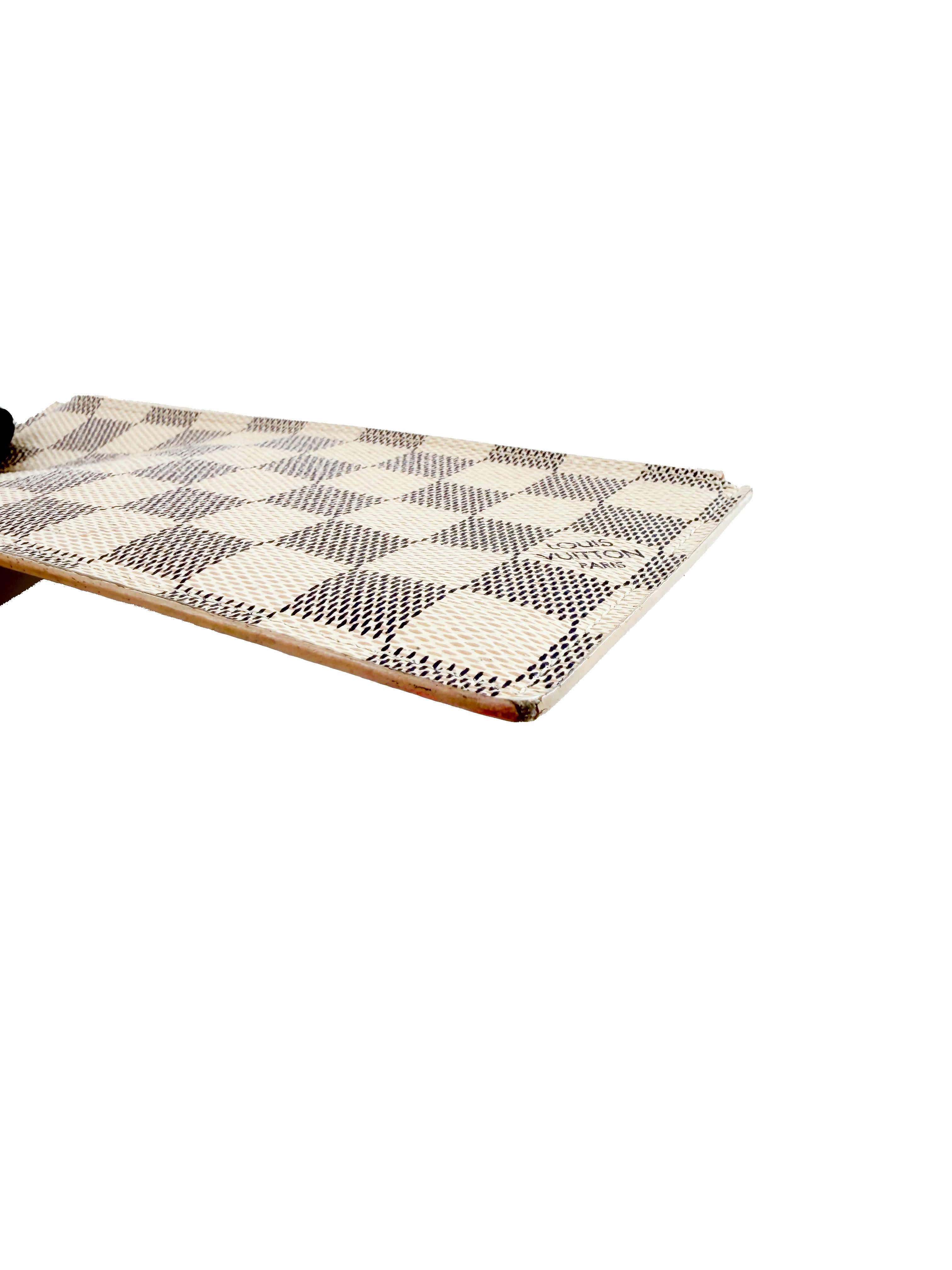 Louis Vuitton damier azur pochette Felicie chain wallet rose ballerine w/ inserts MI1250