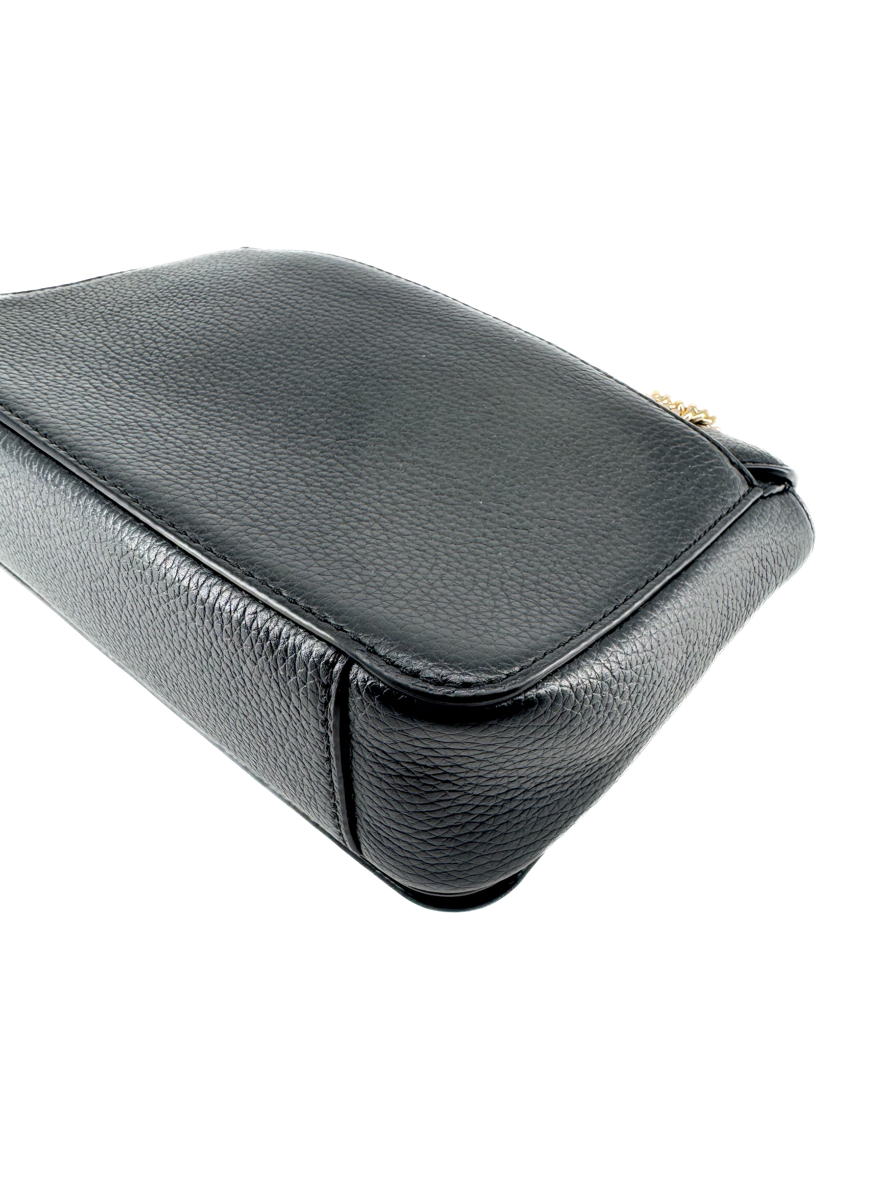 Tory Burch Carter black leather shoulder bag