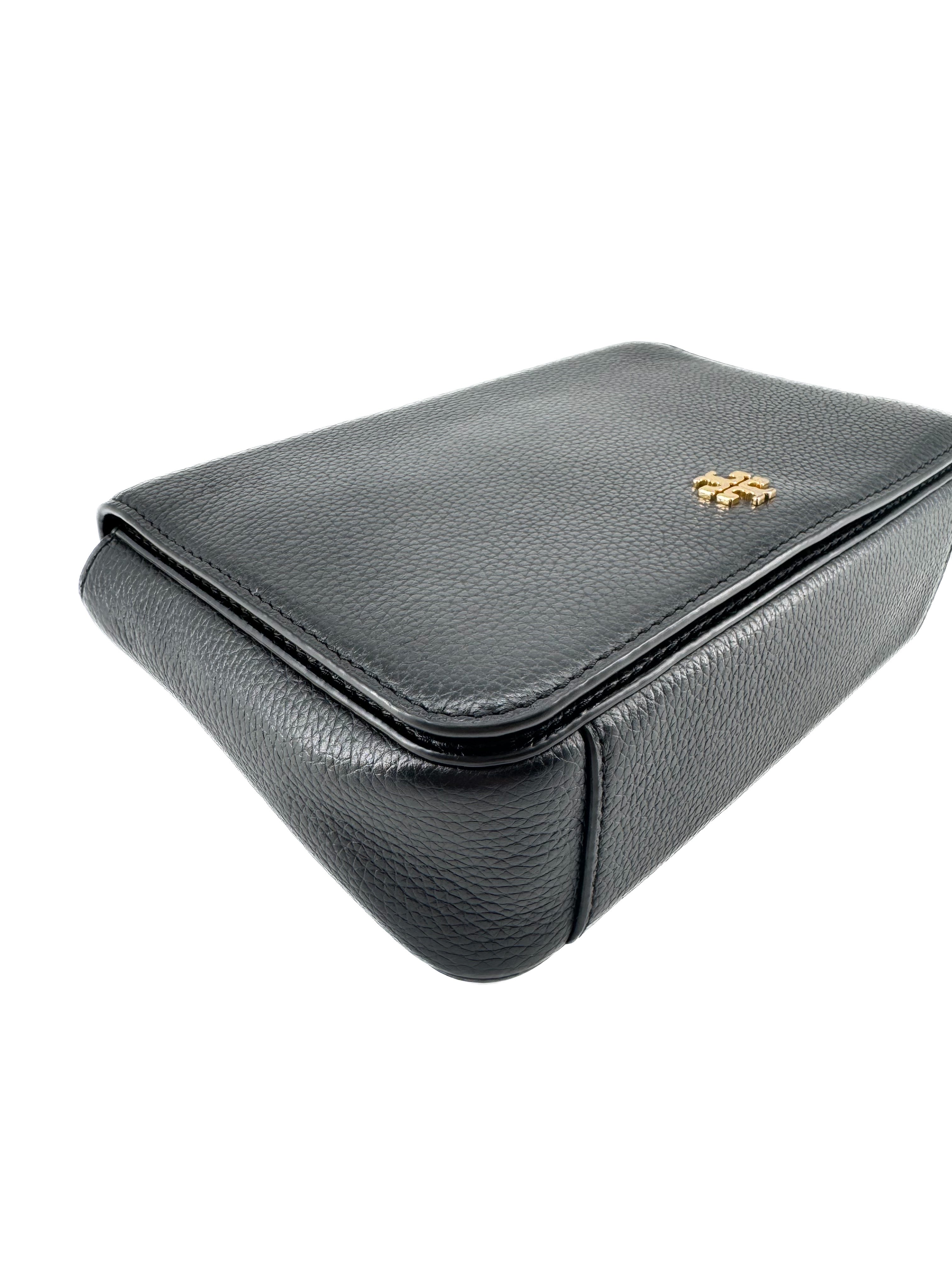 Tory Burch Carter black leather shoulder bag