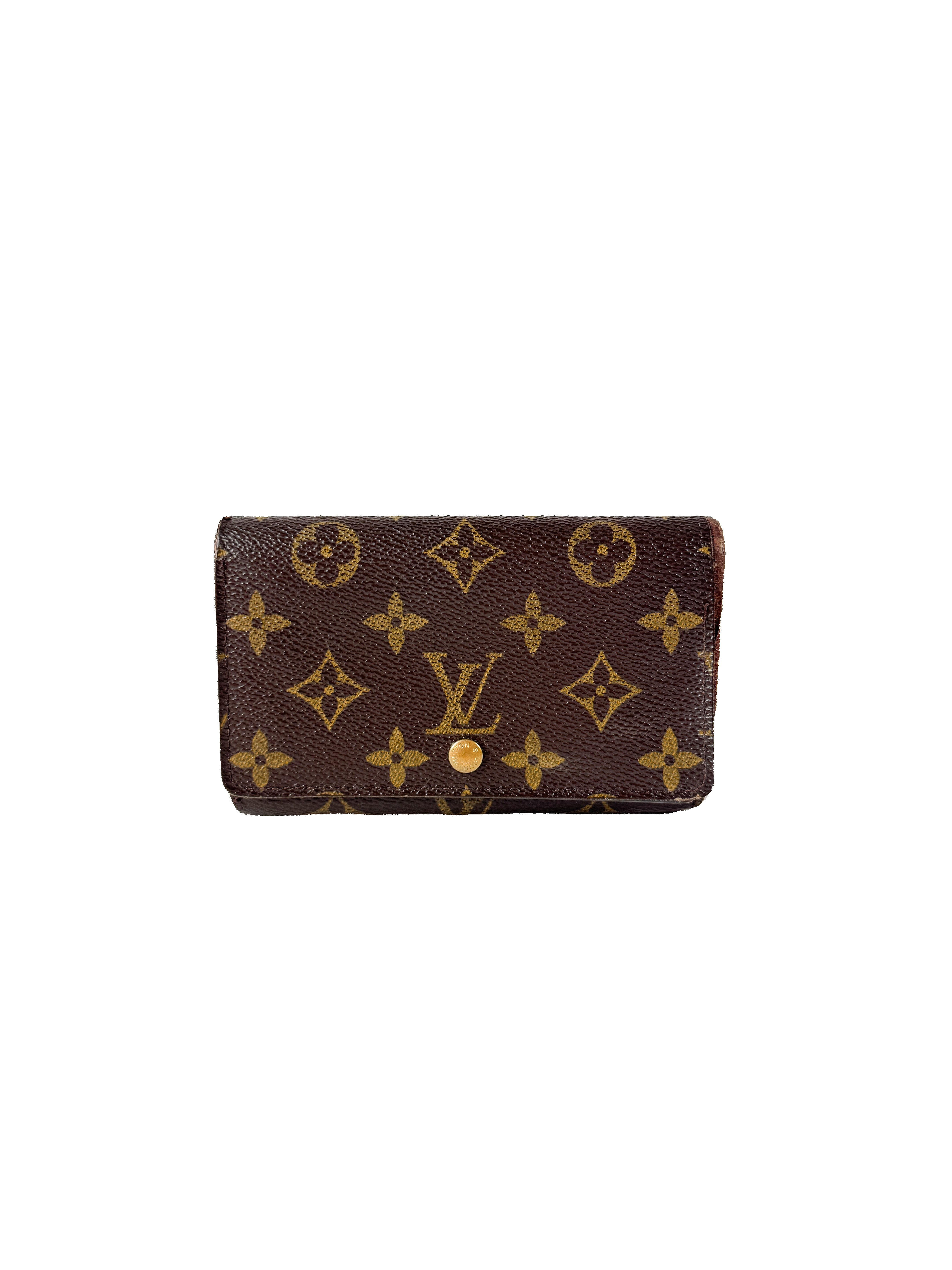 Louis Vuitton monogram Porte Monnaie Billets Tresor wallet  CA0062