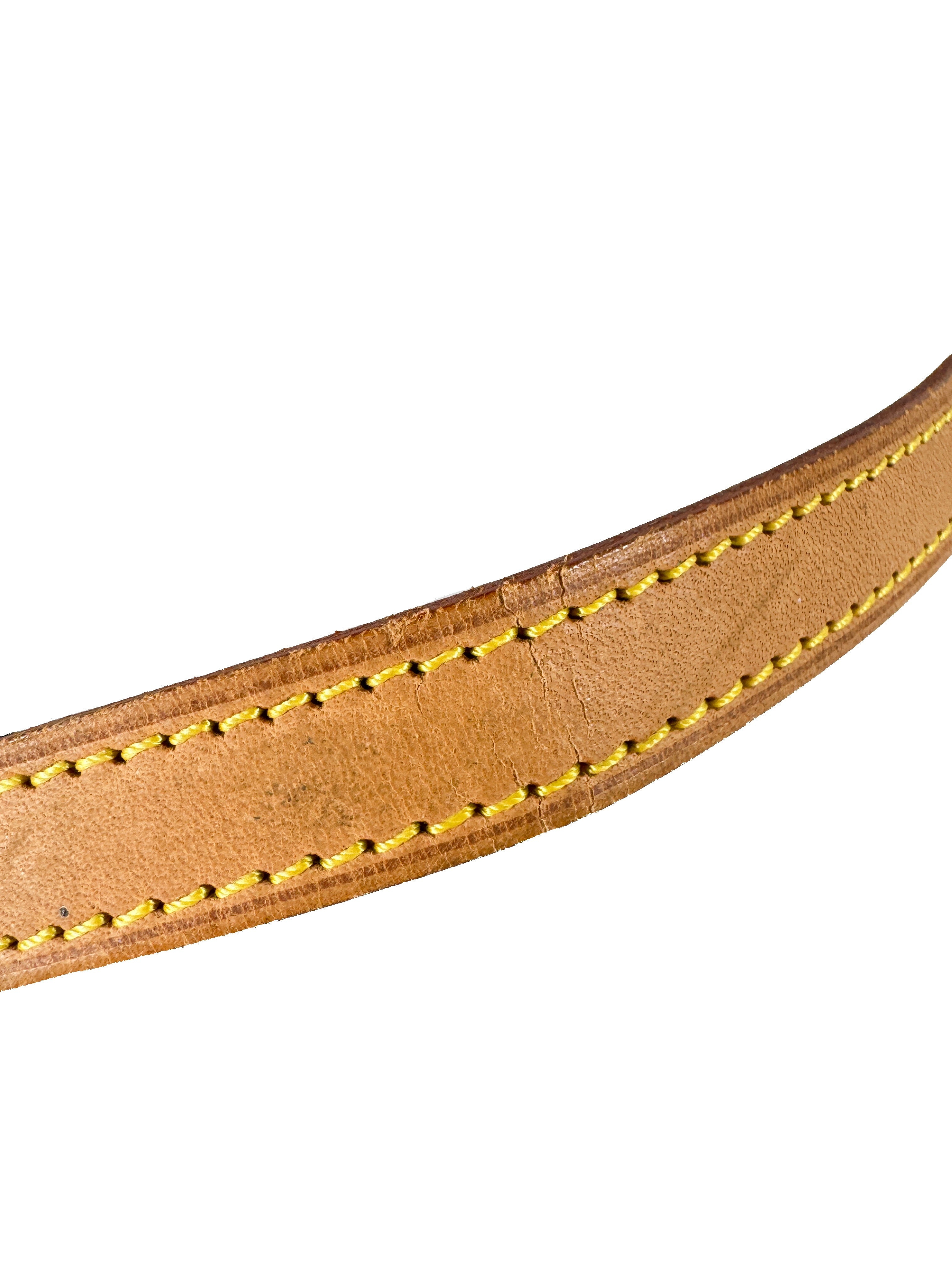 Louis Vuitton narrow medium vachetta strap