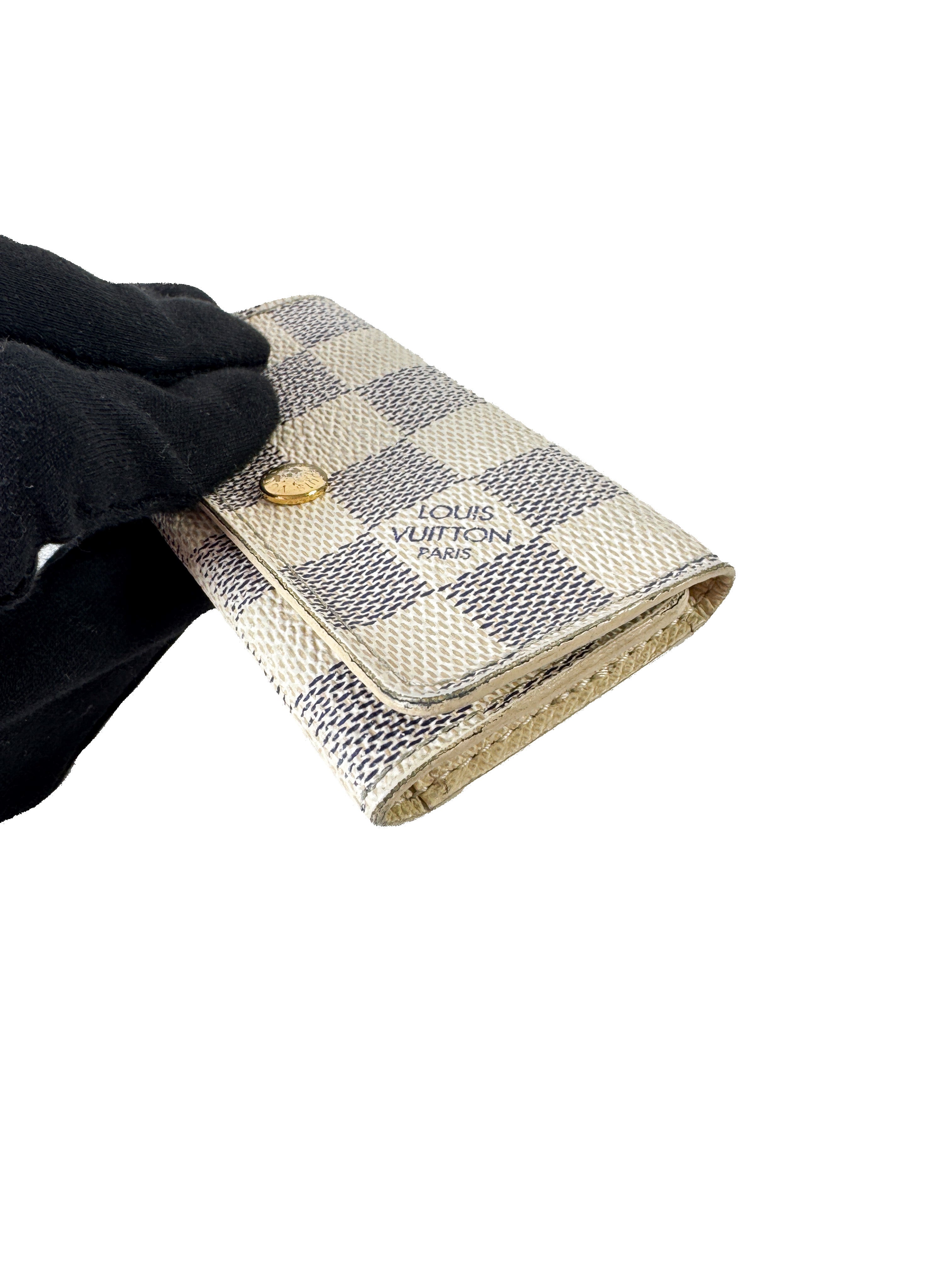 Louis Vuitton damier azur 4 key holder CT1088