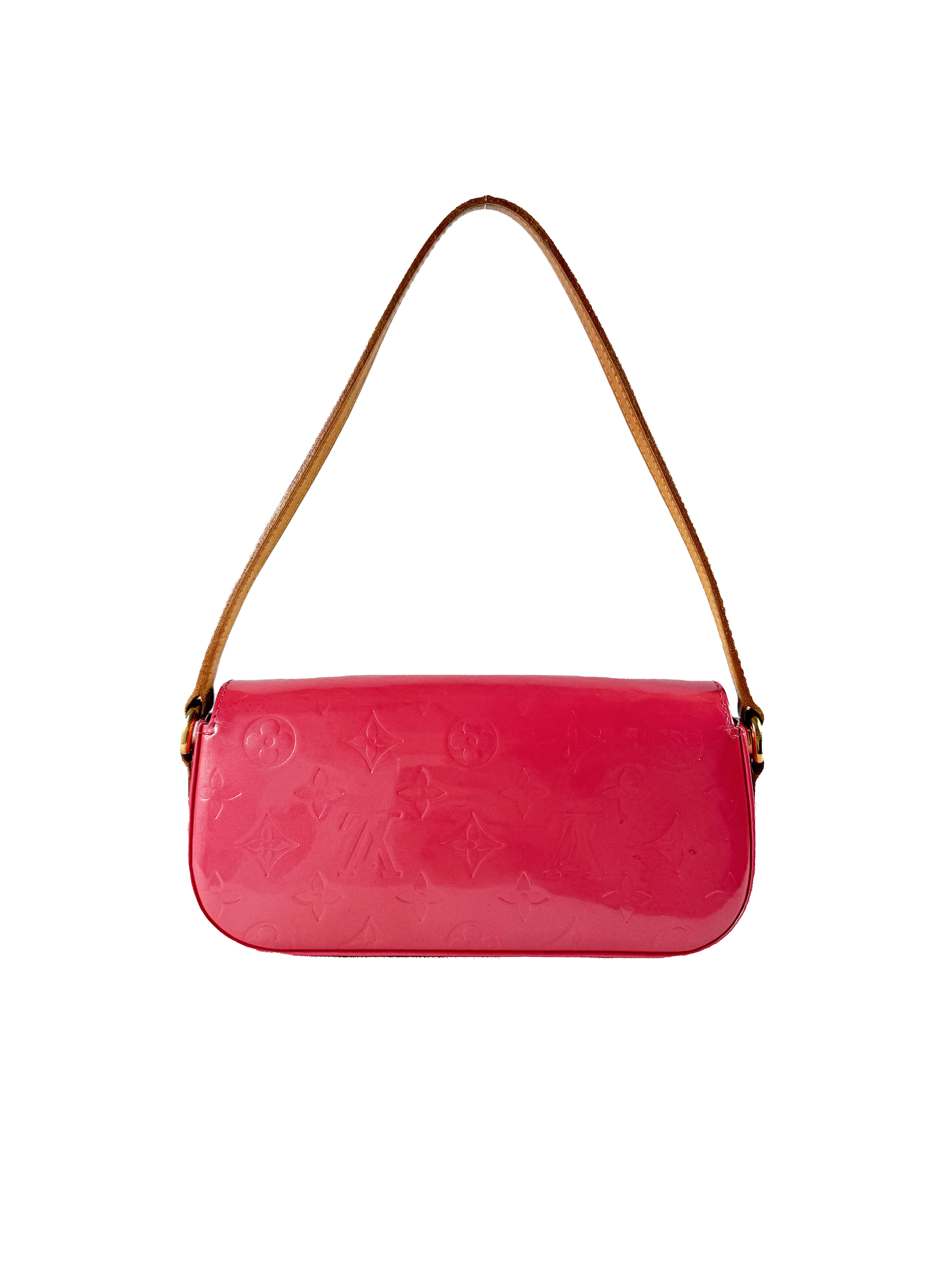 Louis Vuitton fuschia monogram vernis Malibu Street shoulder bag FL1025