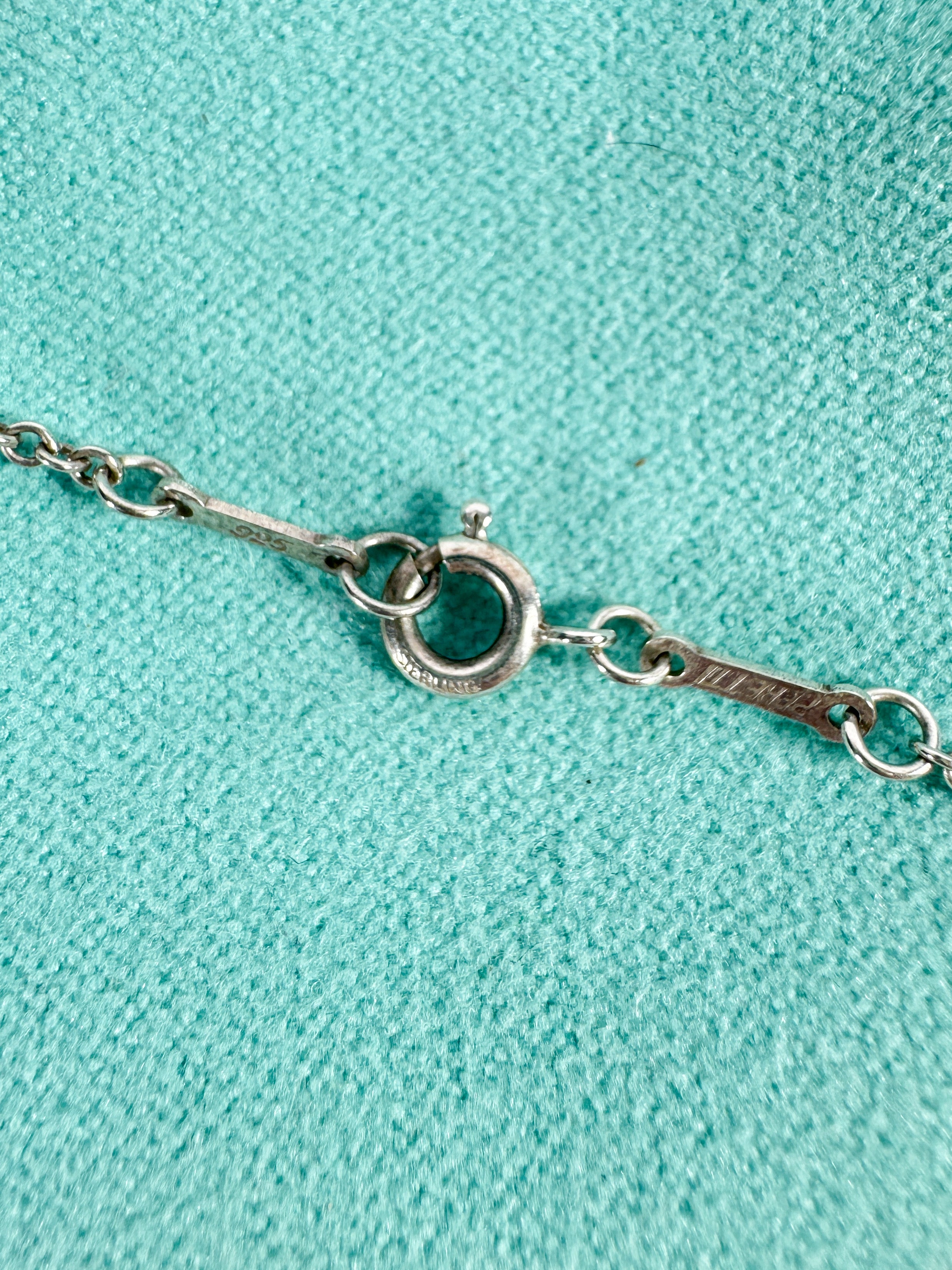 Tiffany & Co Elsa Peretti sterling silver open heart necklace