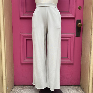 Eileen Fisher stone wide leg pants size S