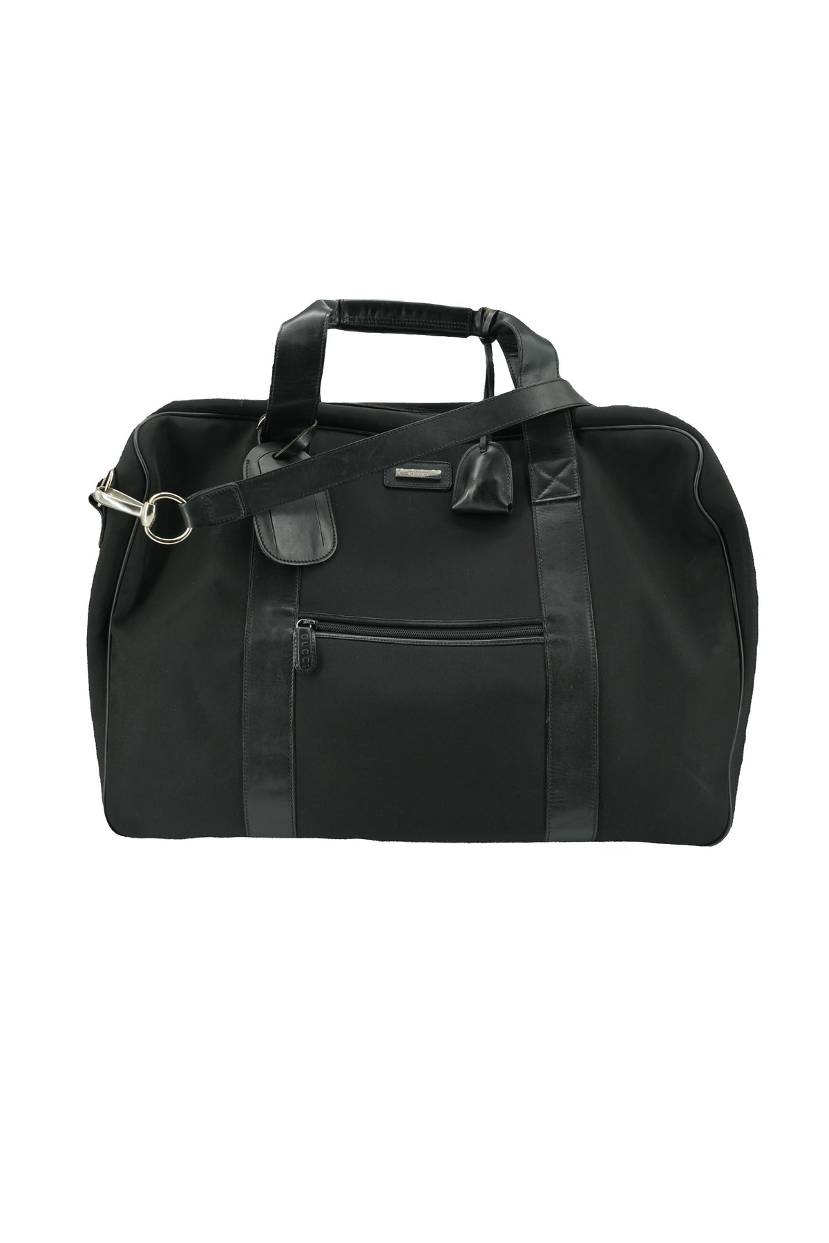 Gucci black canvas soft suitcase