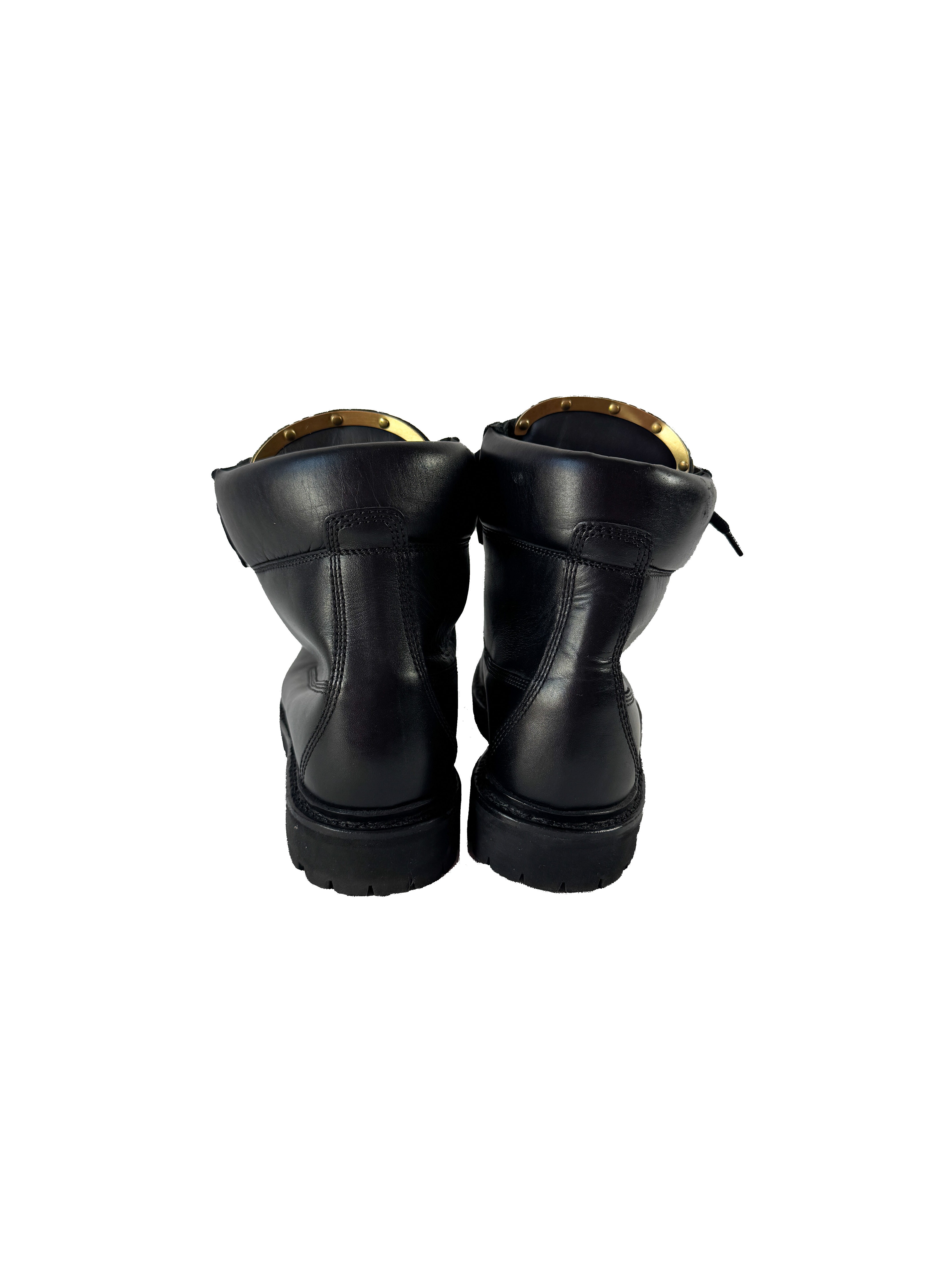 Balmain black Paris Taiga Ranger boots size 38