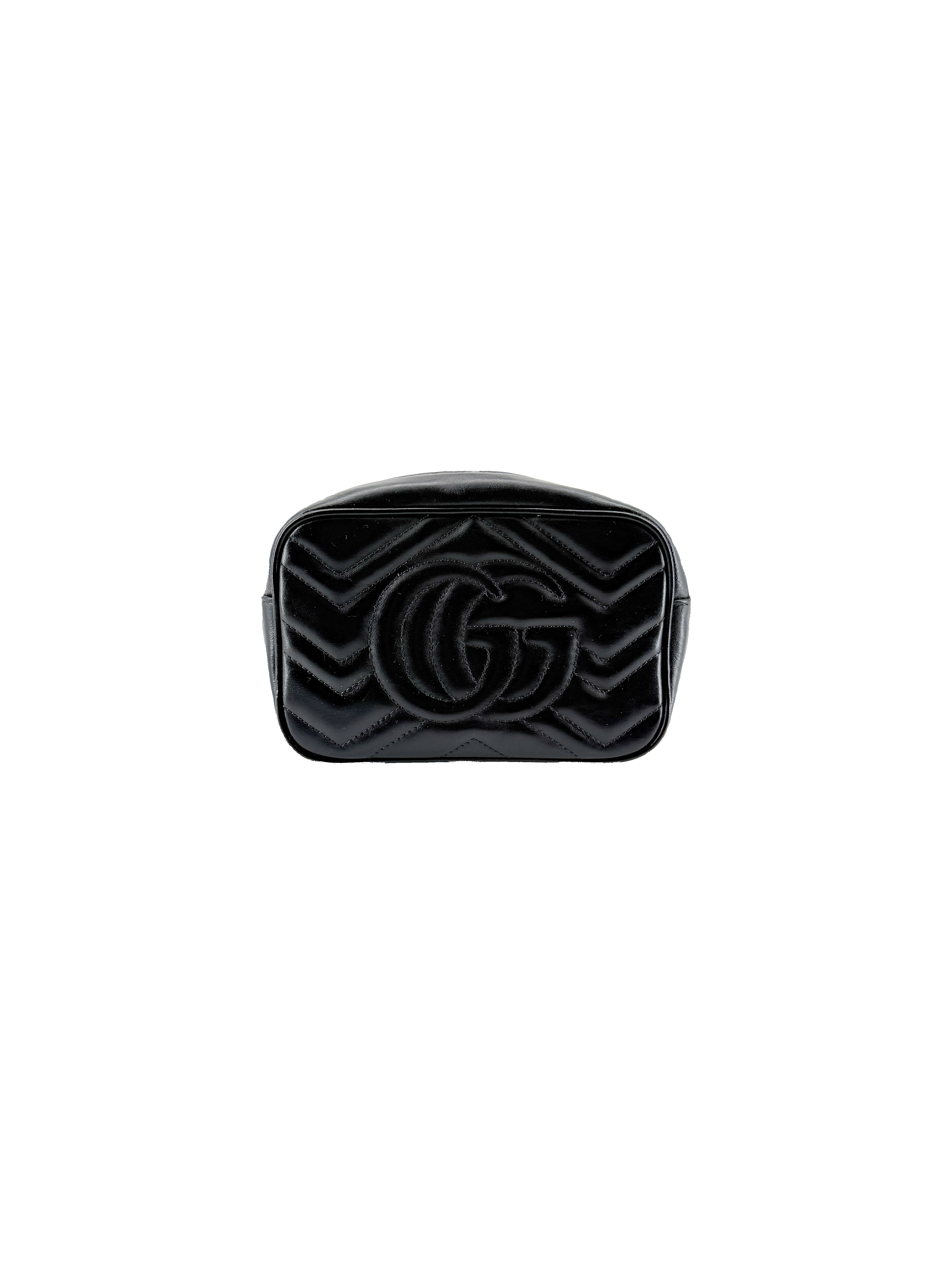 Gucci black GG mini Marmont camera bag 446065 525040