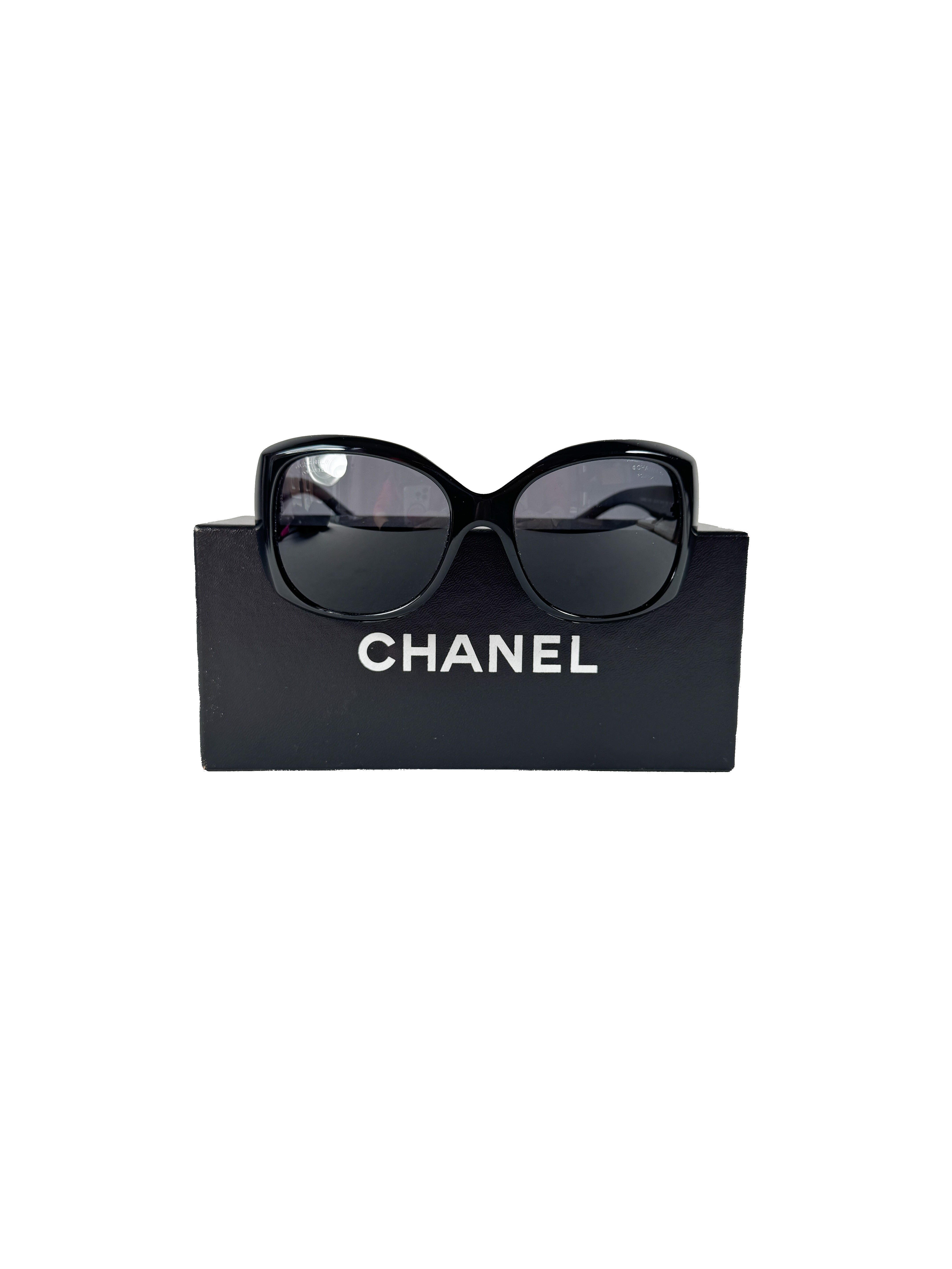 Chanel black polarized sunglasses 5183