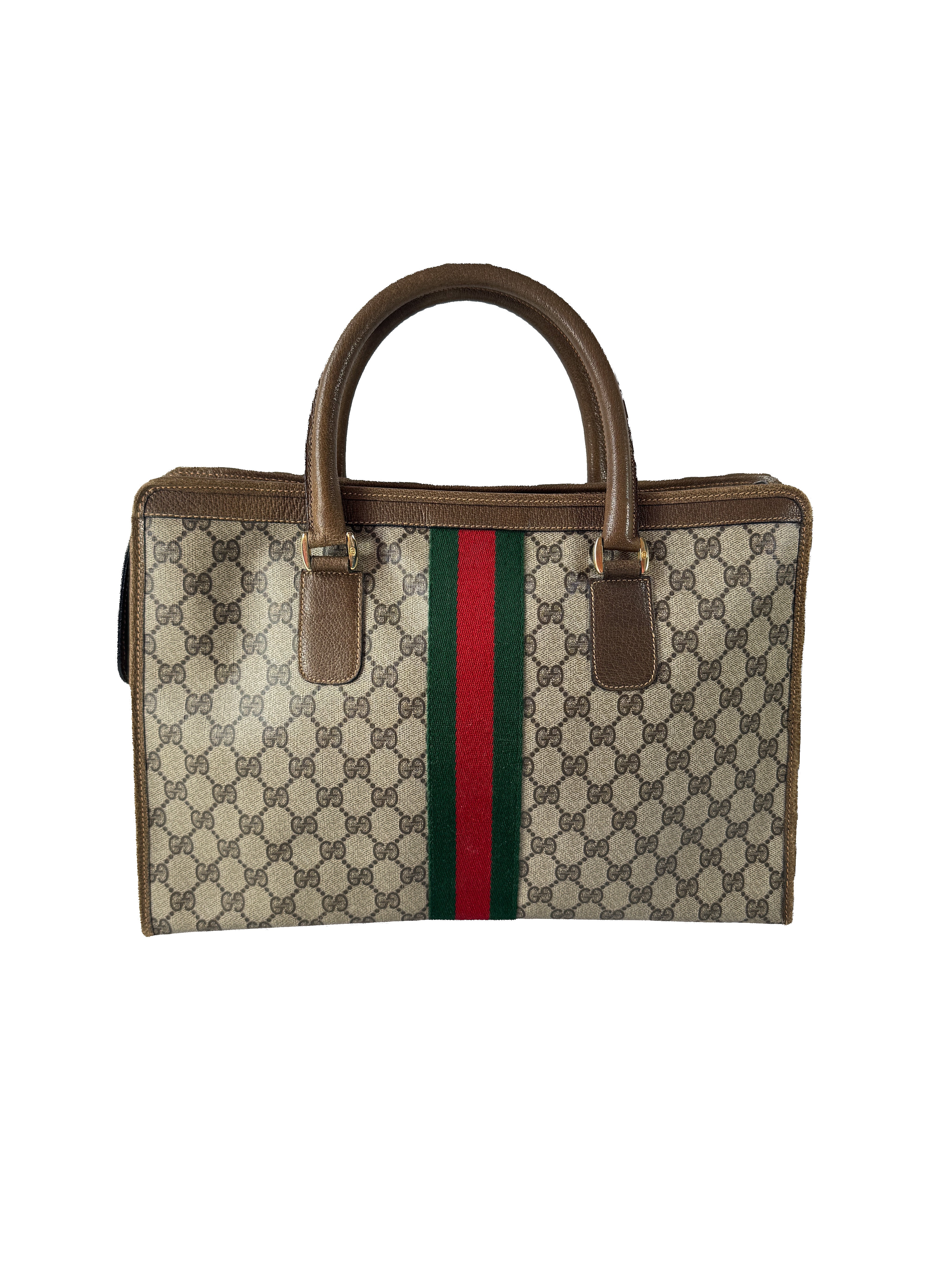Gucci brown vintage Sherry line tote 214.10.048