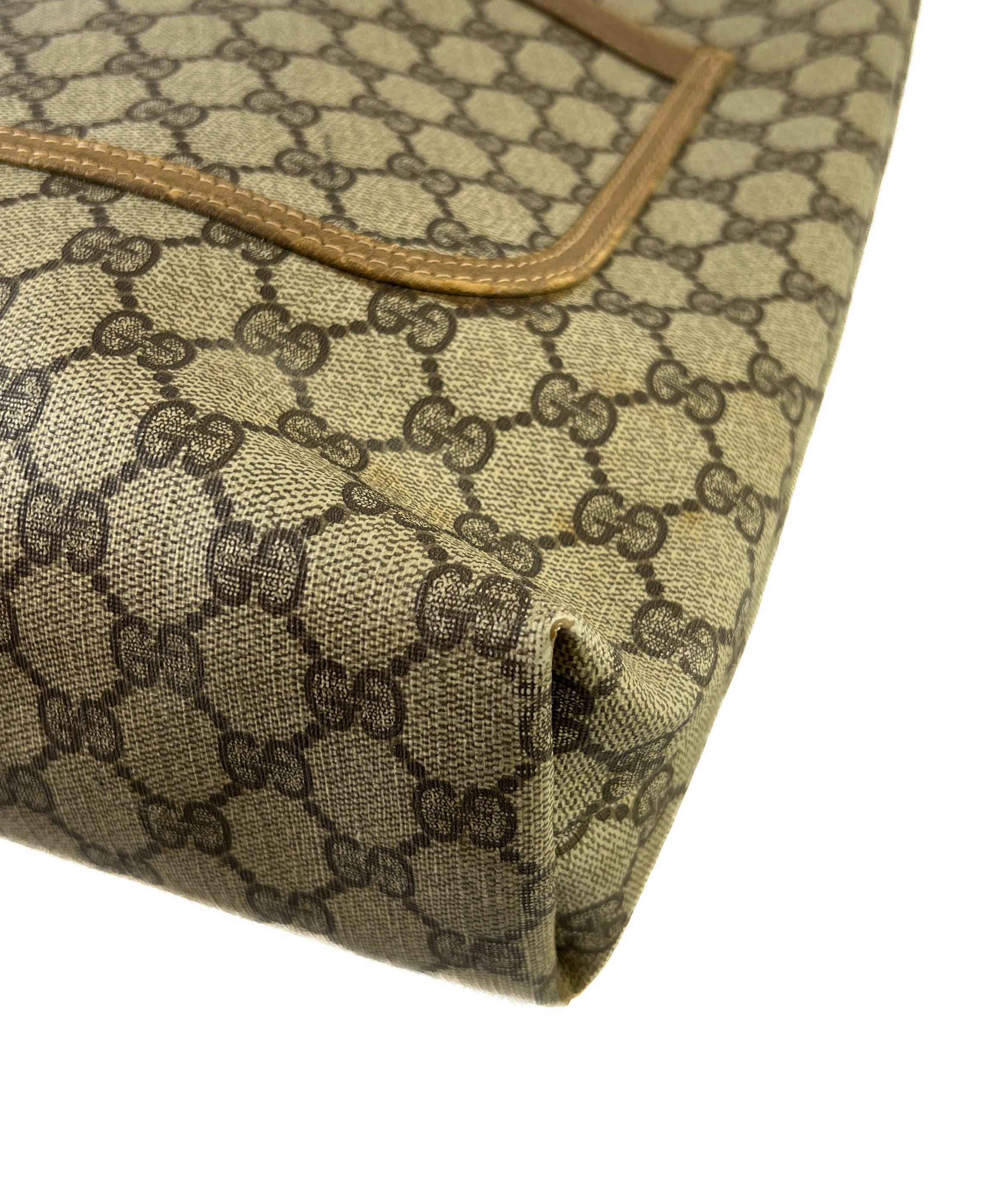 Gucci brown sherry line vintage signature tote