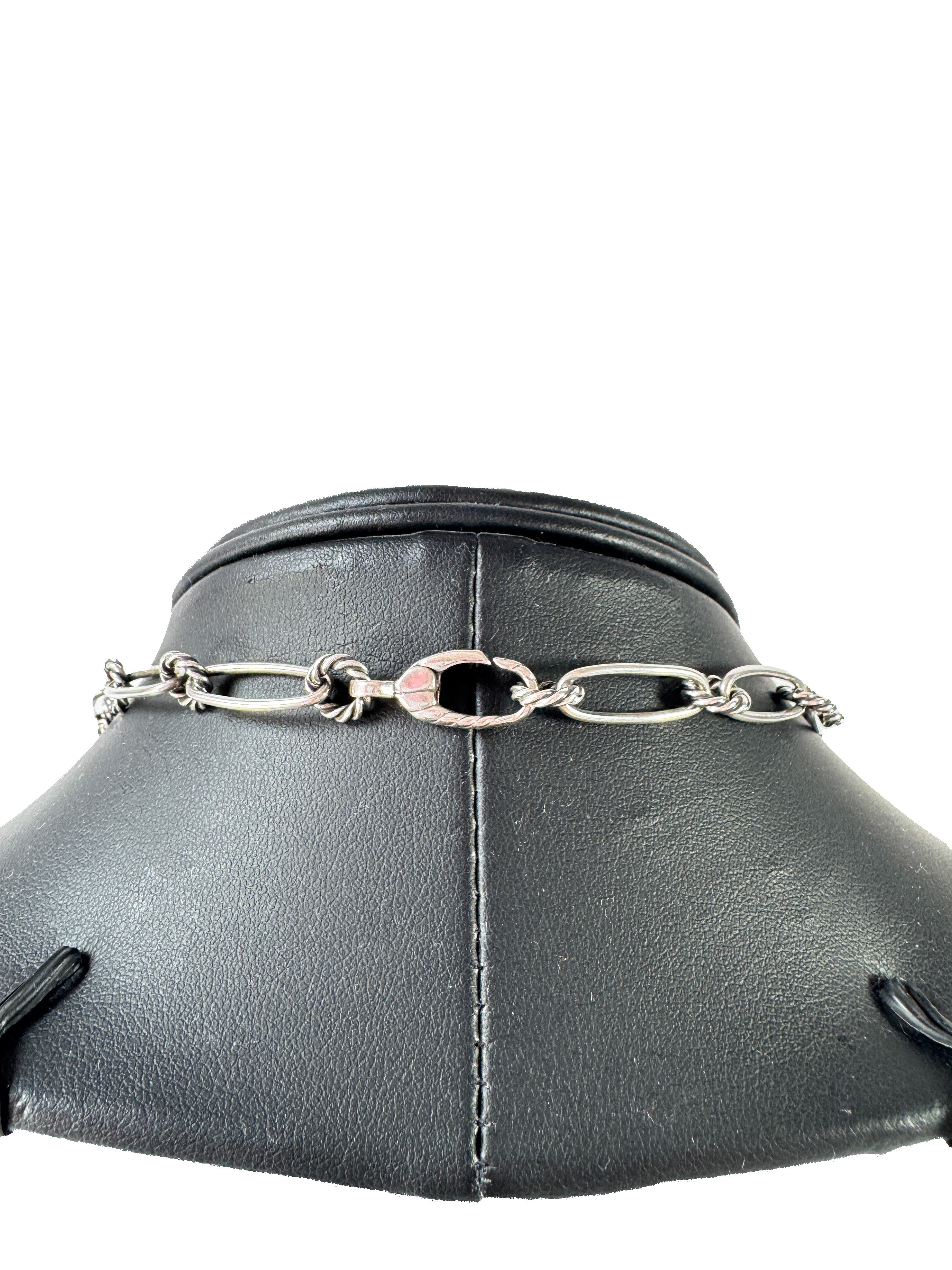 David Yurman mobile oval link sterling silver 18k gold necklace